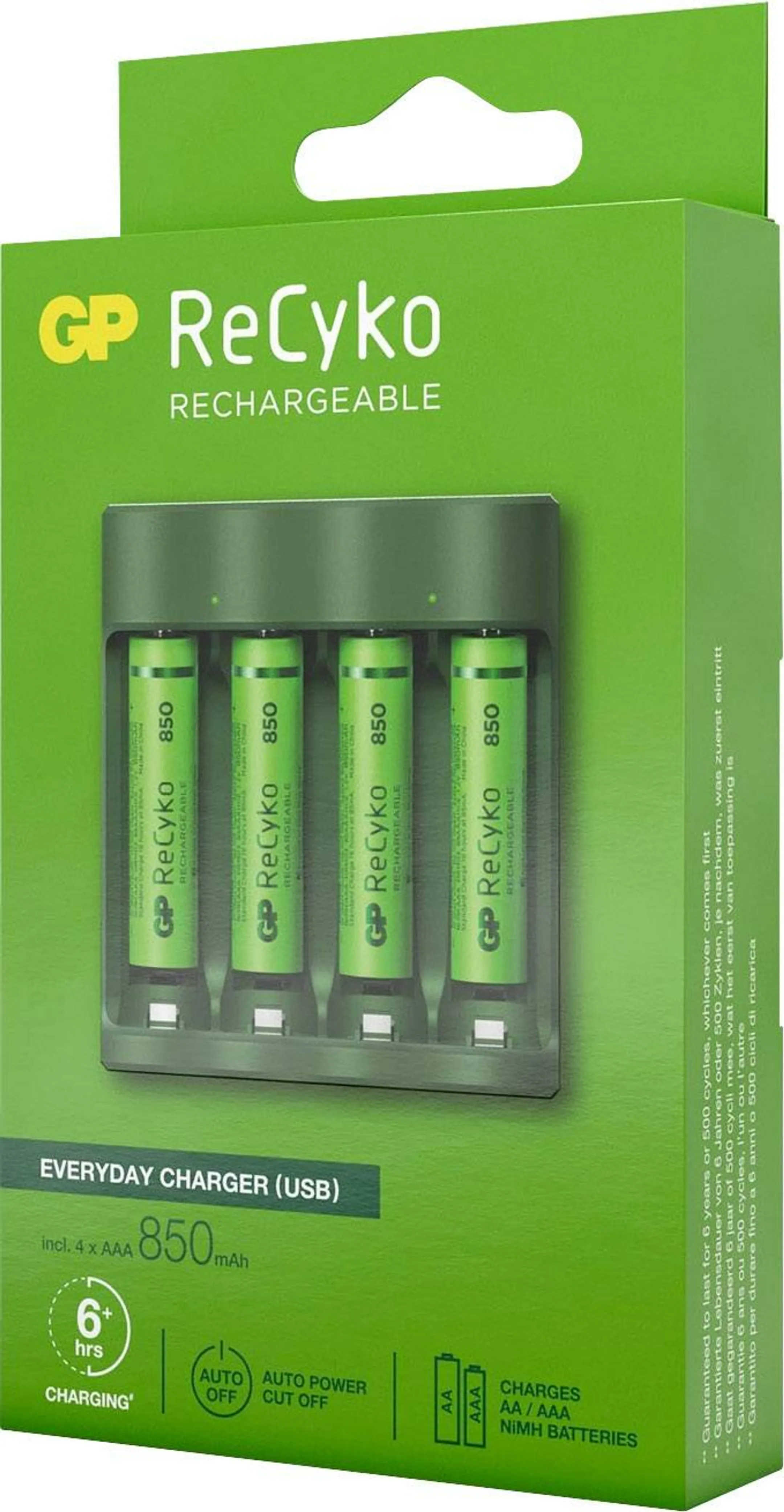 GP Chargeur USB + piles 4x AAA ReCyko image