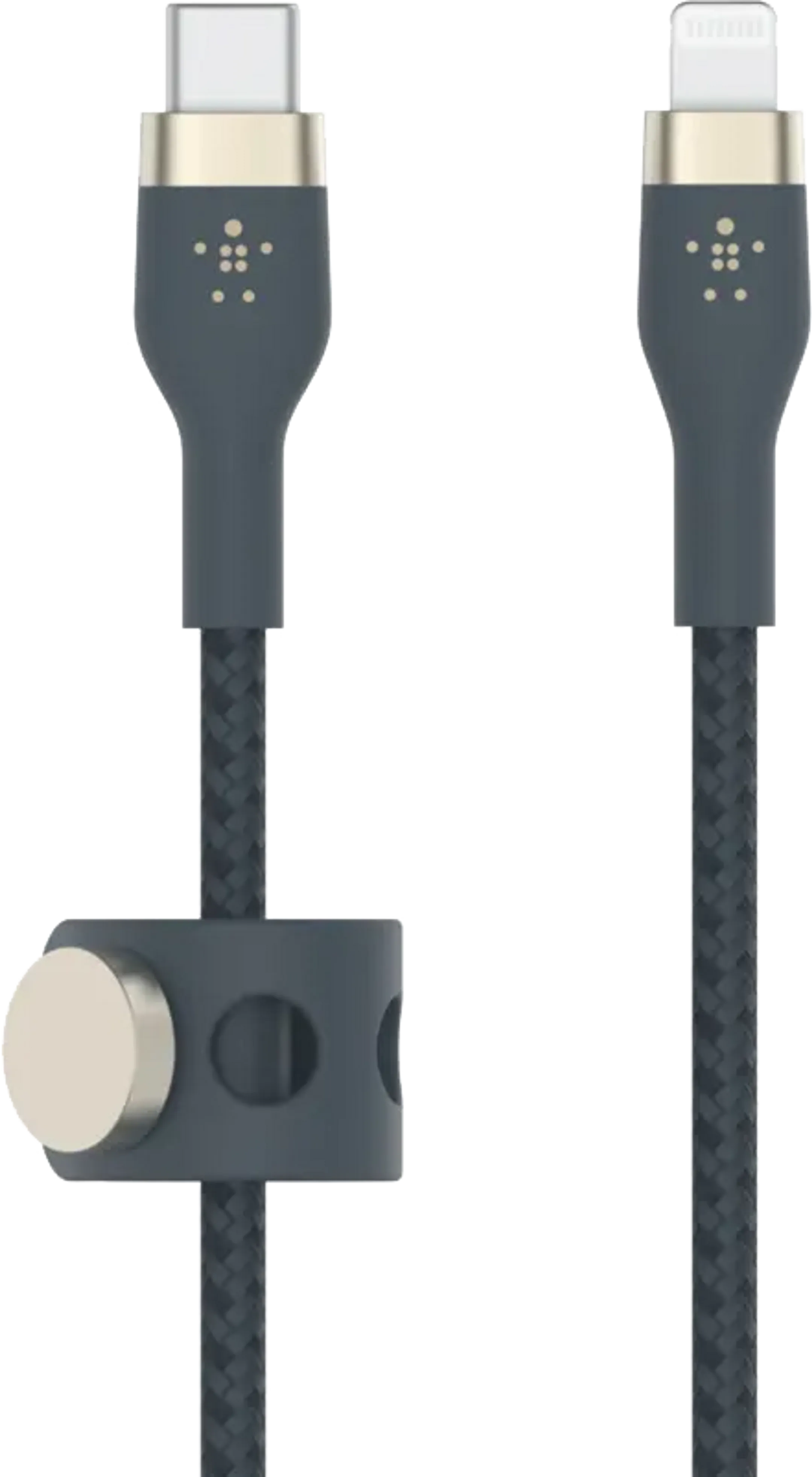 BOOST↑CHARGE™ PRO Flex dubbel gevlochten nylon Lightning naar USB C-kabel - 1 m. - Blauw