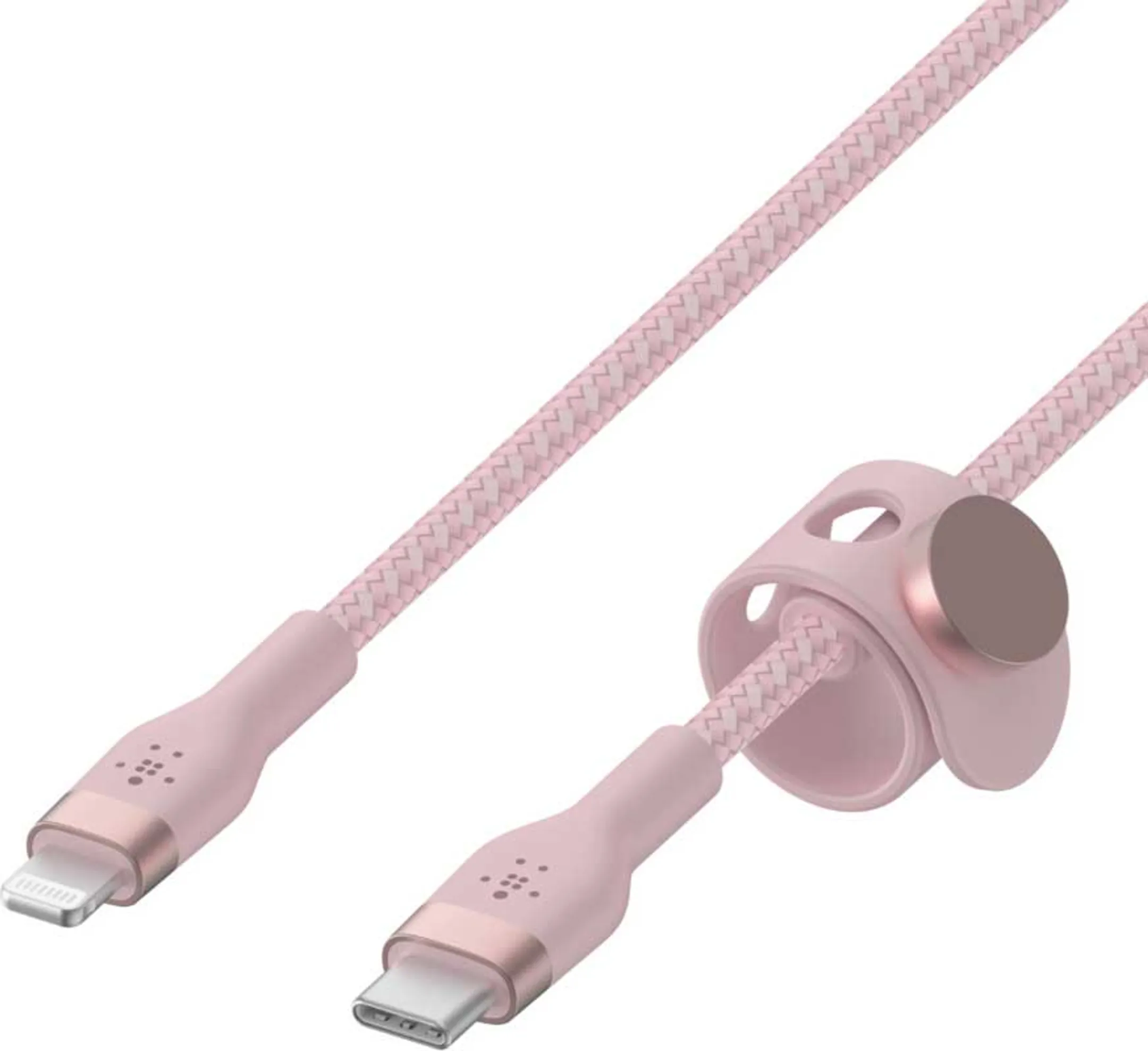 Belkin BOOST↑CHARGE™ PRO Flex dubbel gevlochten nylon Lightning naar USB C-kabel - 2 m. - Rose image