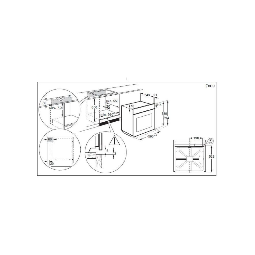 Four encastrable pyrolyse BOSCH HQG572BB3F, Série 4, Hotair steam Pas