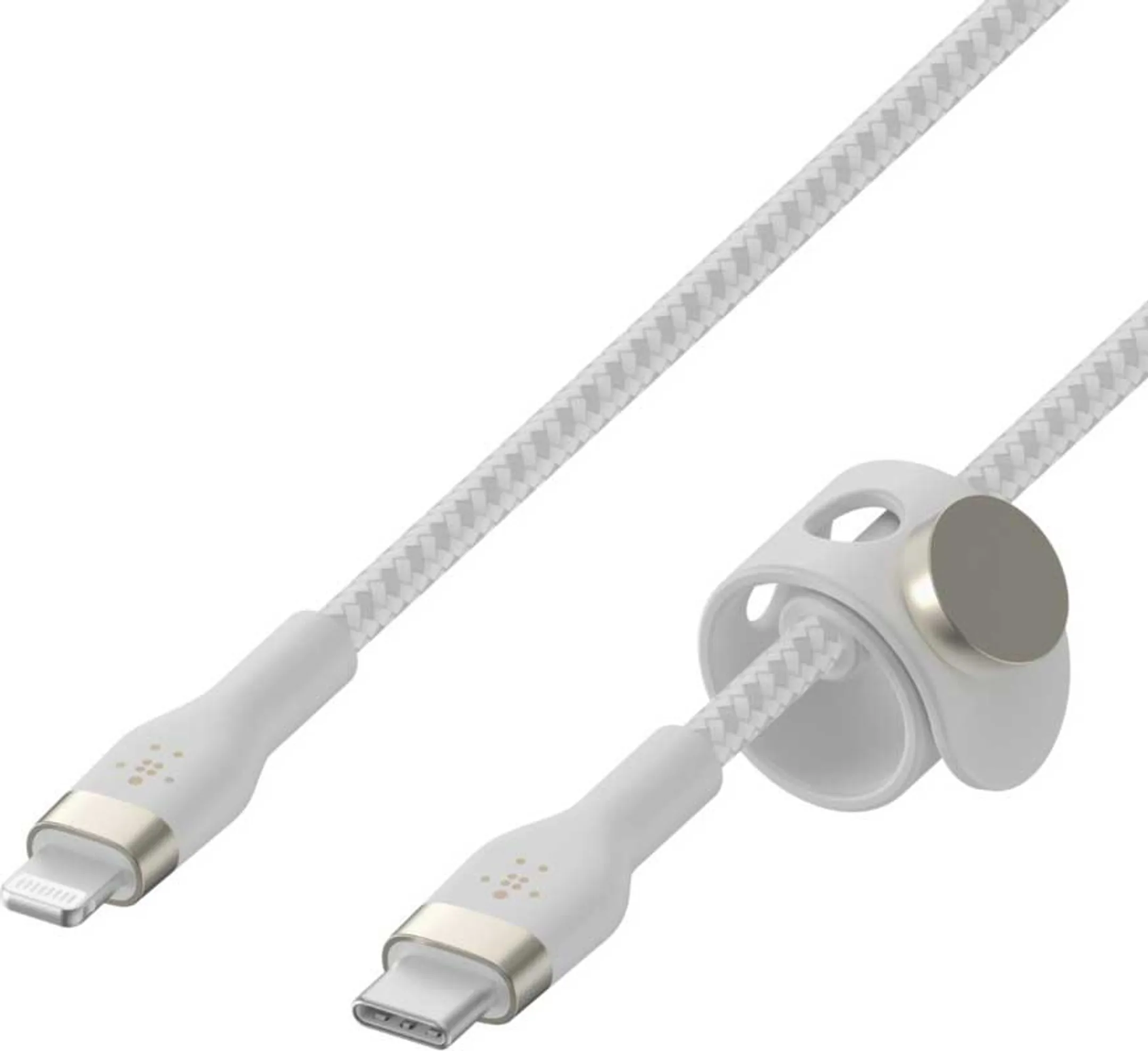 Belkin Câble BOOST↑CHARGE™ PRO Flex gaine à double tresse Lightning vers USB C - 1 m. - Blanc image