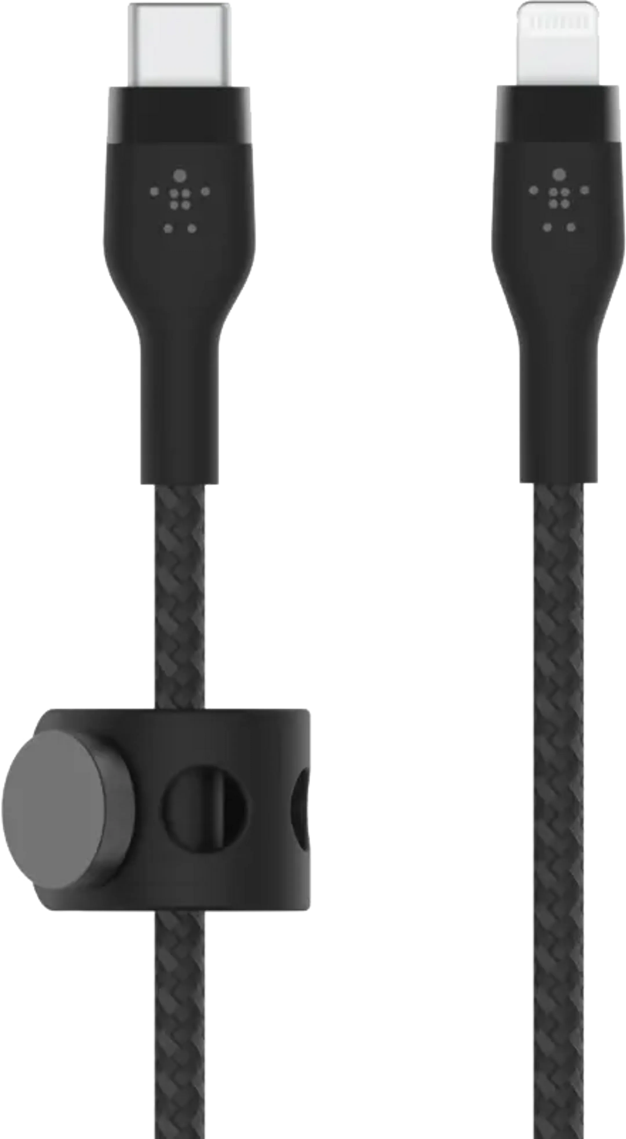 Câble BOOST↑CHARGE™ PRO Flex gaine à double tresse Lightning vers USB C - 1 m. - Noir