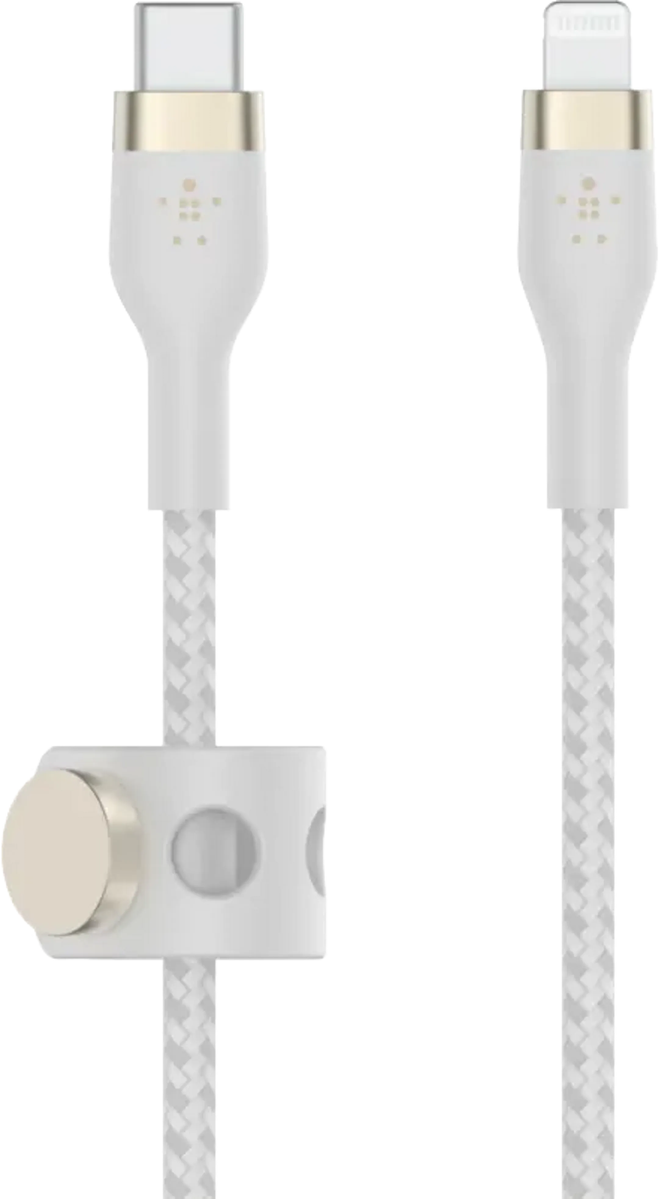 Câble BOOST↑CHARGE™ PRO Flex gaine à double tresse Lightning vers USB C - 2 m. - Blanc