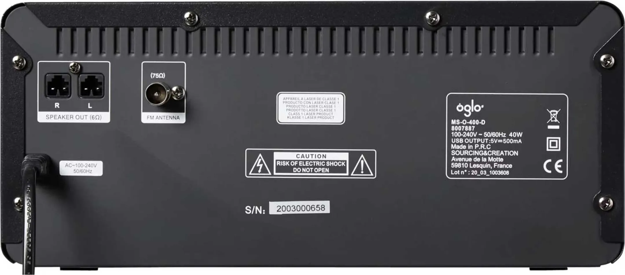 OGLO Chaîne HiFi MS-O-400-D image