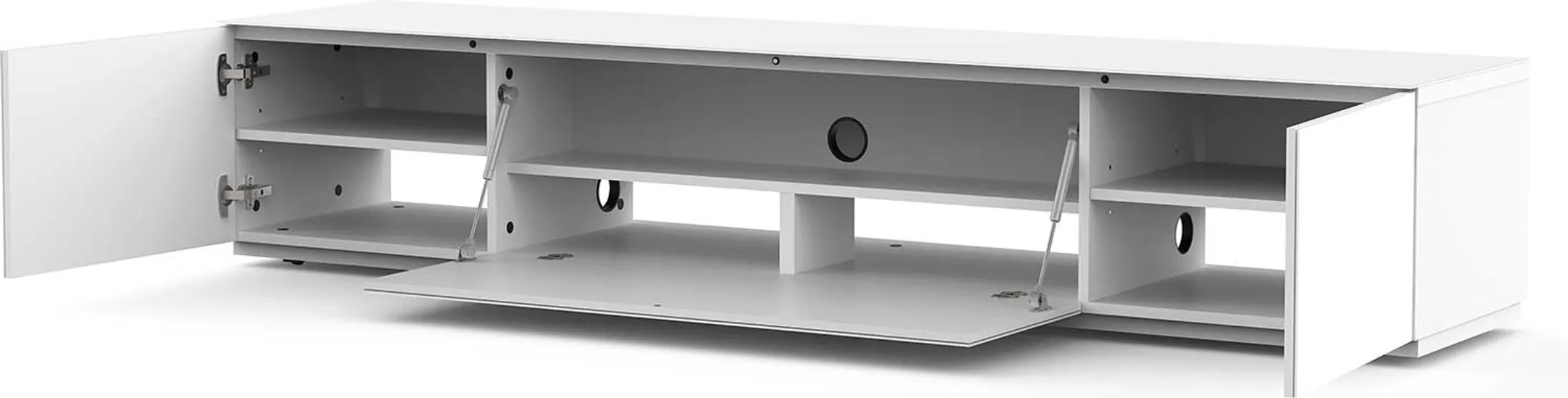 Sonorous STA-200 F avec panneau frontal High Gloss pour TV à 85" - Blanc image