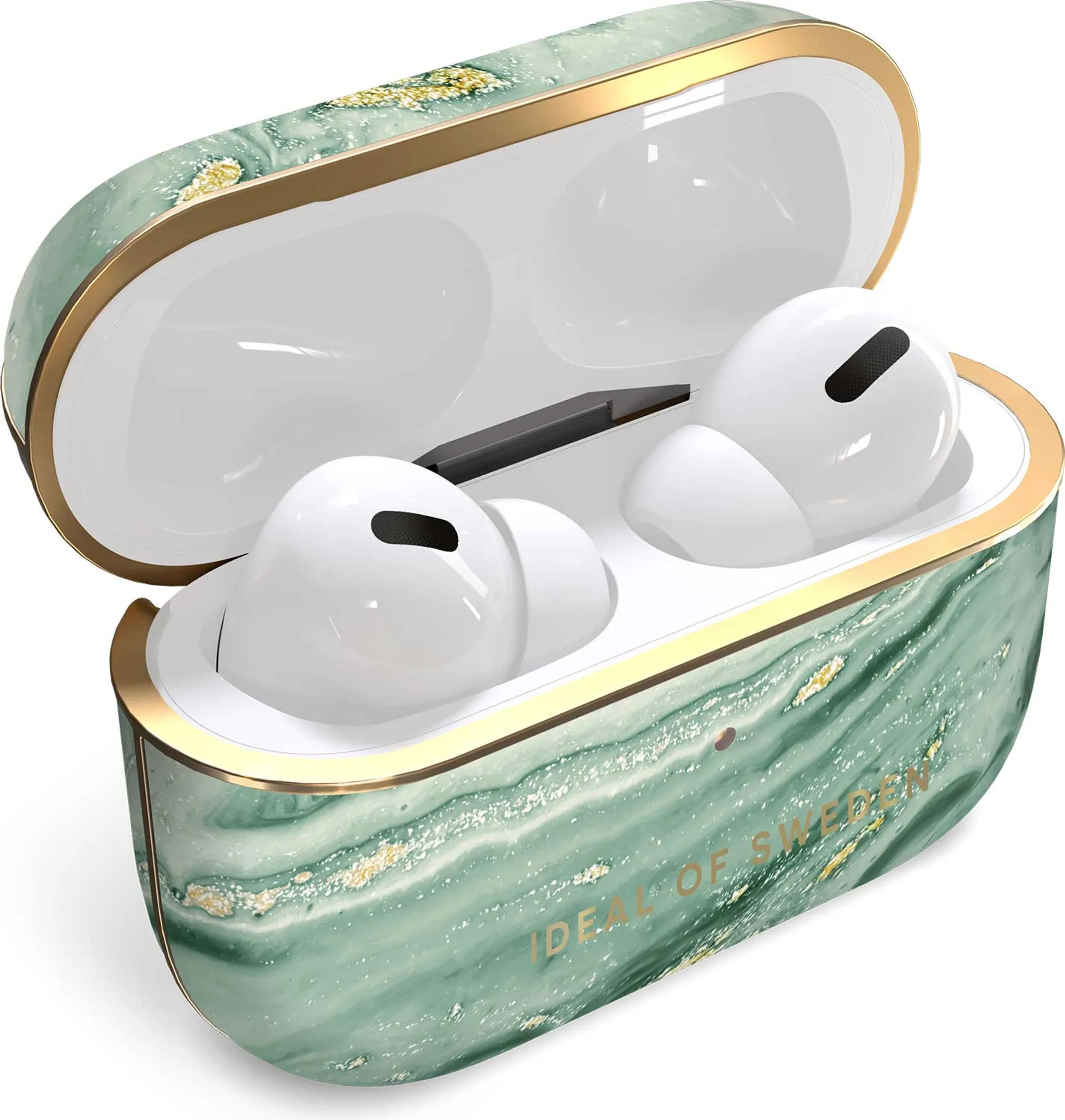 iDeal of Sweden Coque pour boîtier de charge AirPods Pro - Mint Swirl Marble image