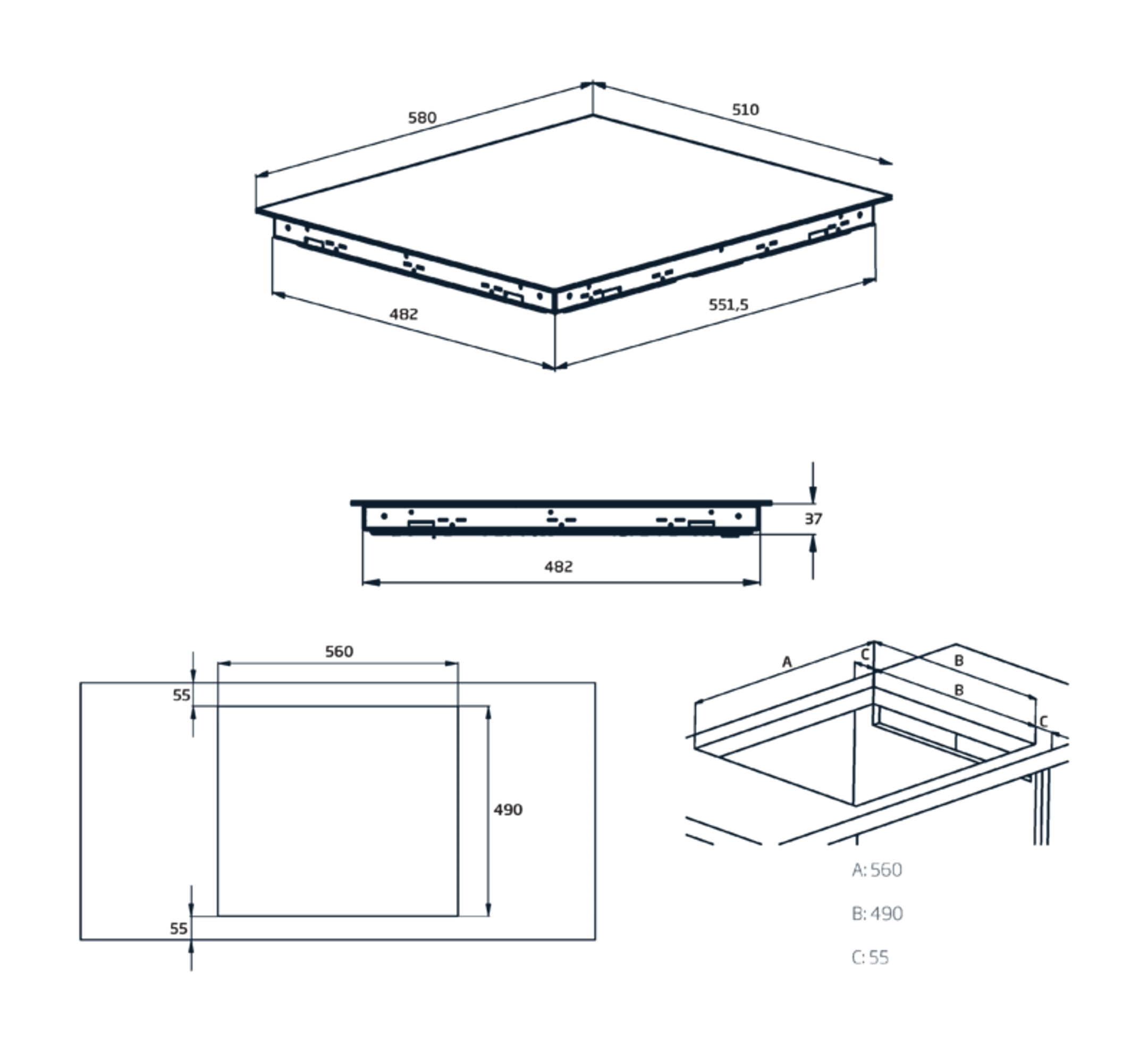 Beko Taque vitrocéramique HIC 64100 image