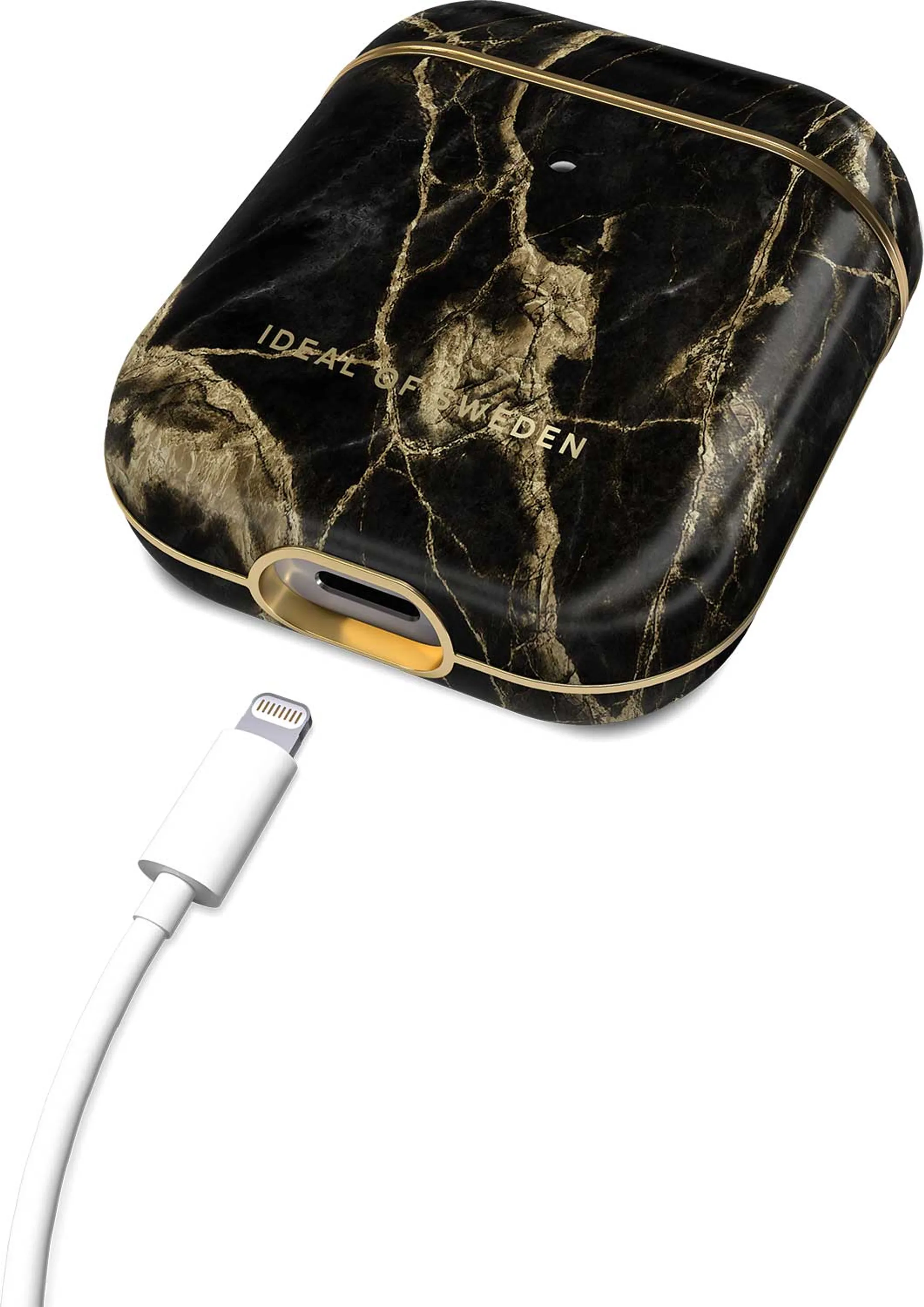 iDeal of Sweden Cover voor oplaadcase AirPods gen. 1 & 2 - Golden Smoke Marble image