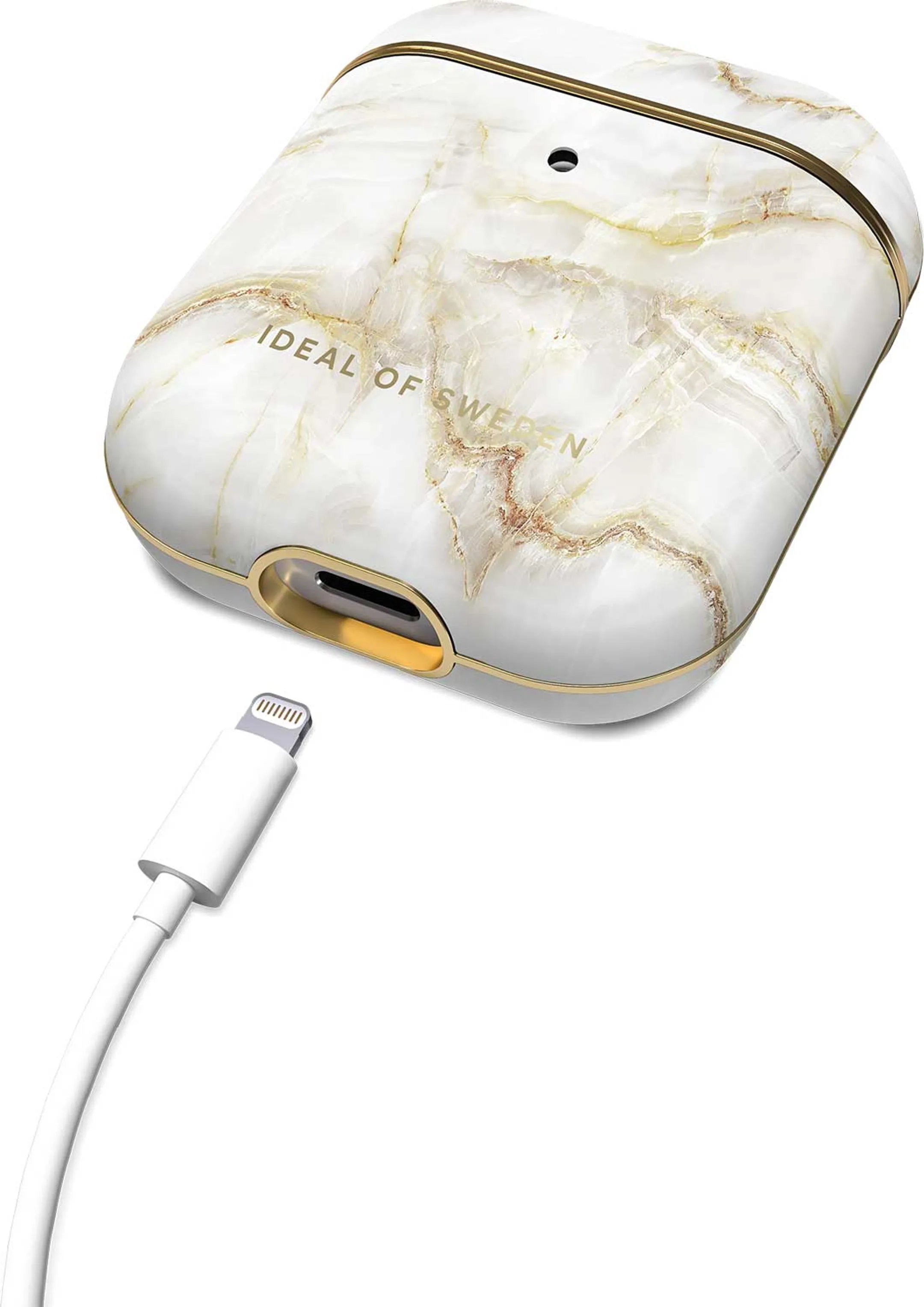 iDeal of Sweden Cover voor oplaadcase AirPods gen. 1 & 2 - Golden Pearl Marble image