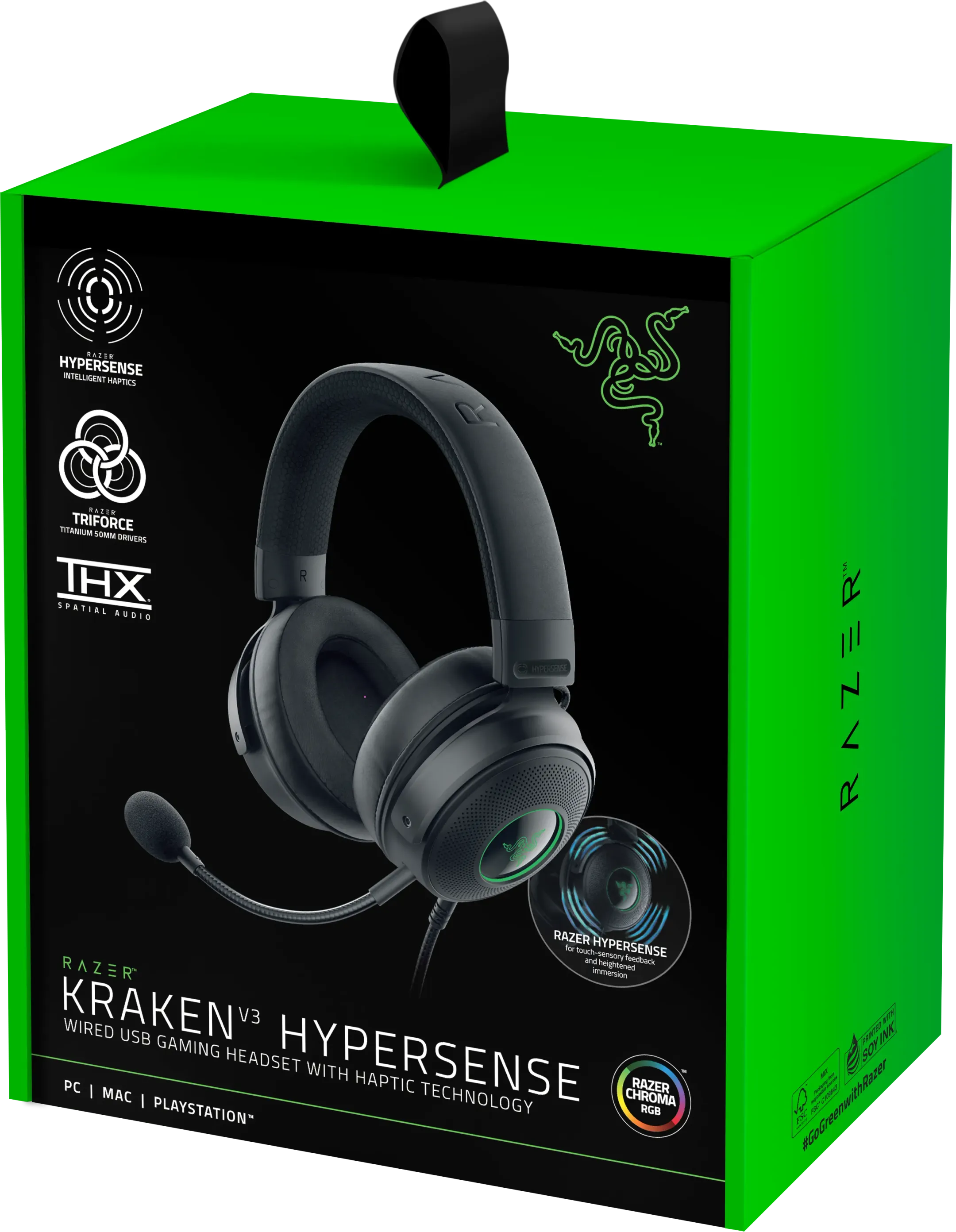 Razer Kraken v3 gaming Headset - Zwart image