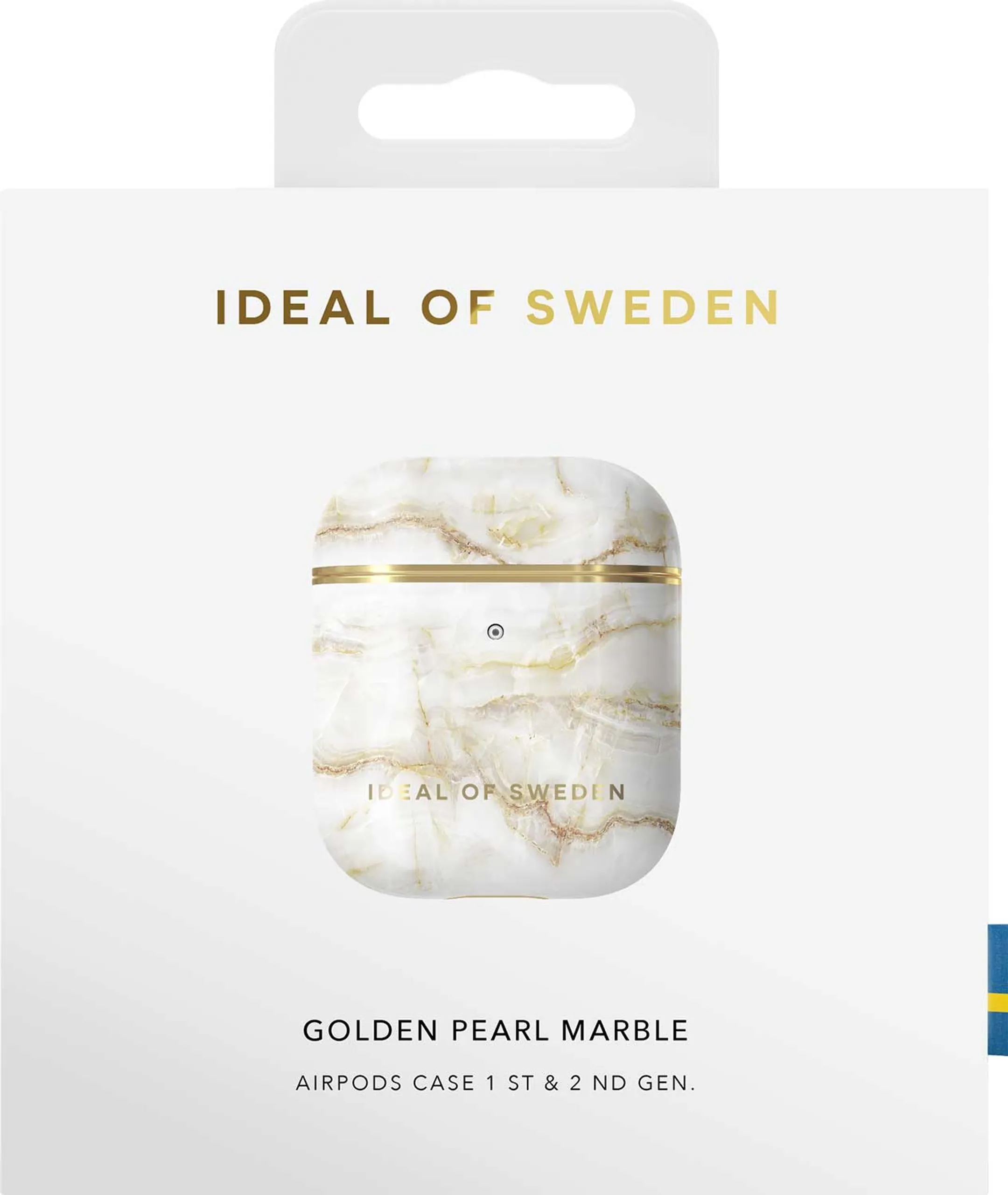 iDeal of Sweden Cover voor oplaadcase AirPods gen. 1 & 2 - Golden Pearl Marble image