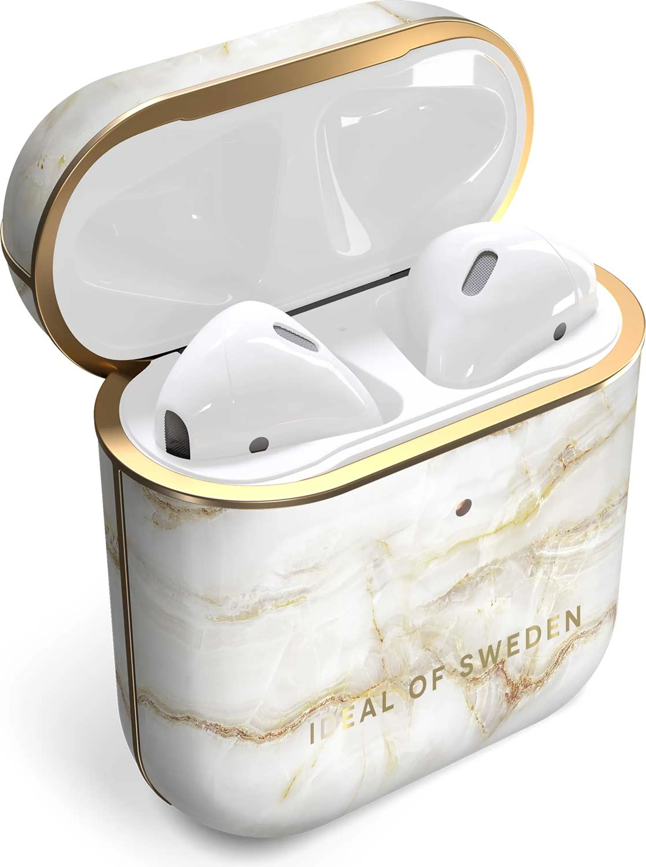iDeal of Sweden Cover voor oplaadcase AirPods gen. 1 & 2 - Golden Pearl Marble image