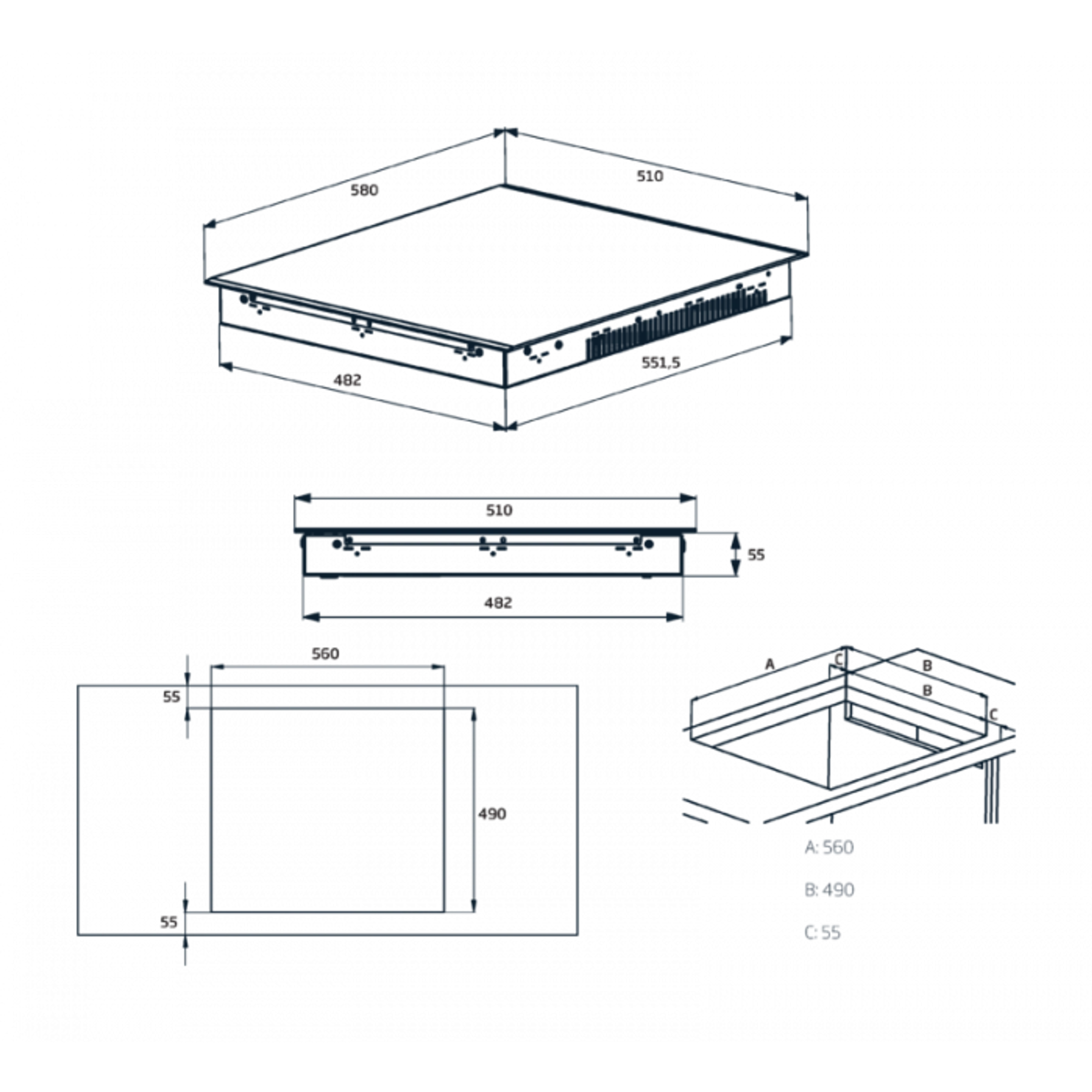 Beko Inductiekookplaat HII64210MT image