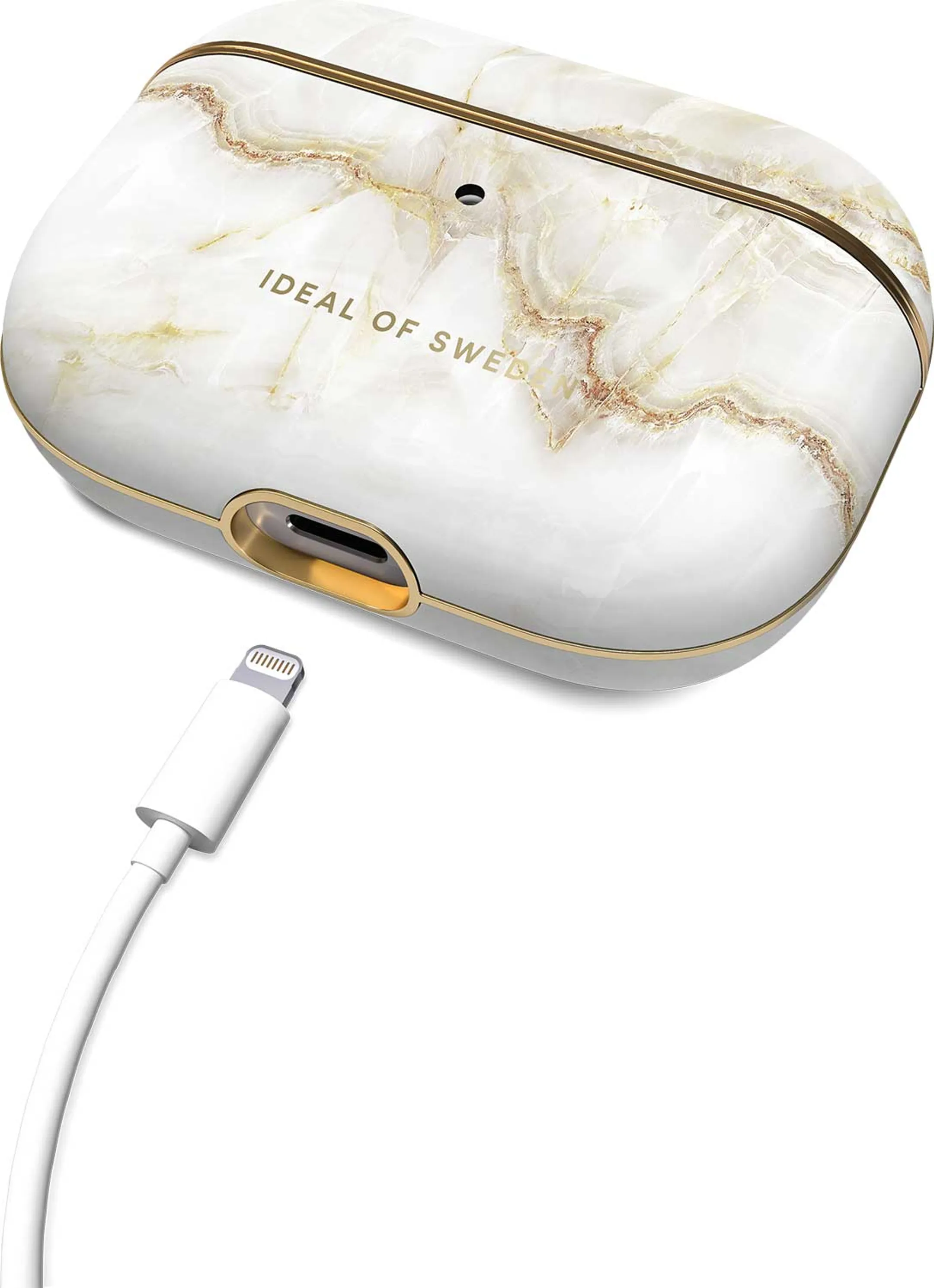 iDeal of Sweden Coque pour boîtier de charge AirPods Pro - Golden Pearl Marble image