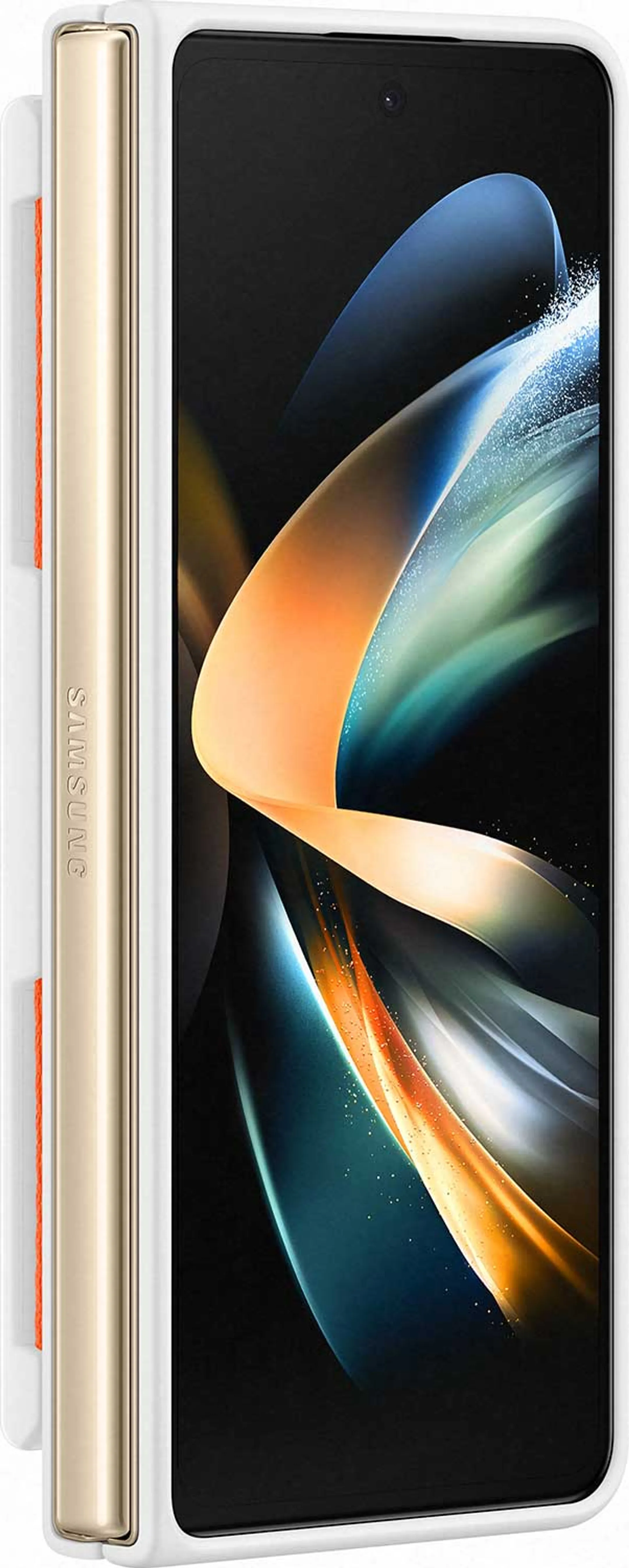 Silicone Grip cover voor Galaxy Z Fold4 - Wit