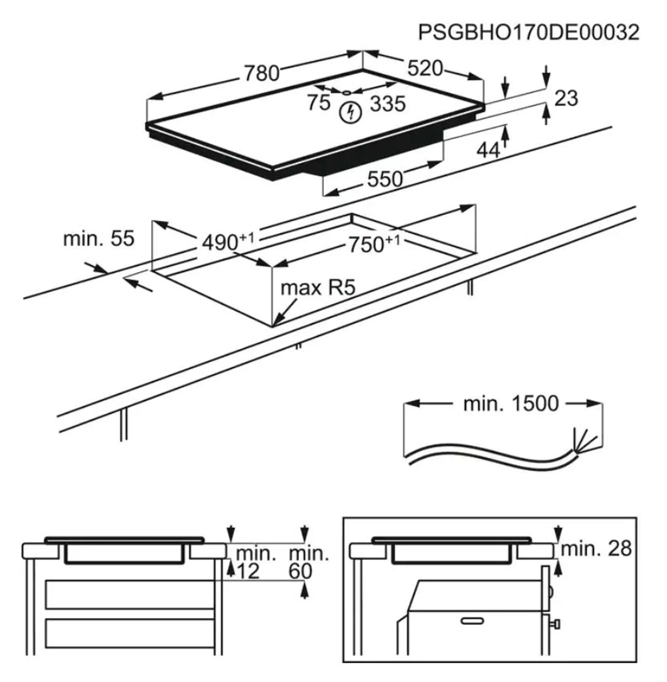 Inductiekookplaat IAE84881FB Hob2Hood