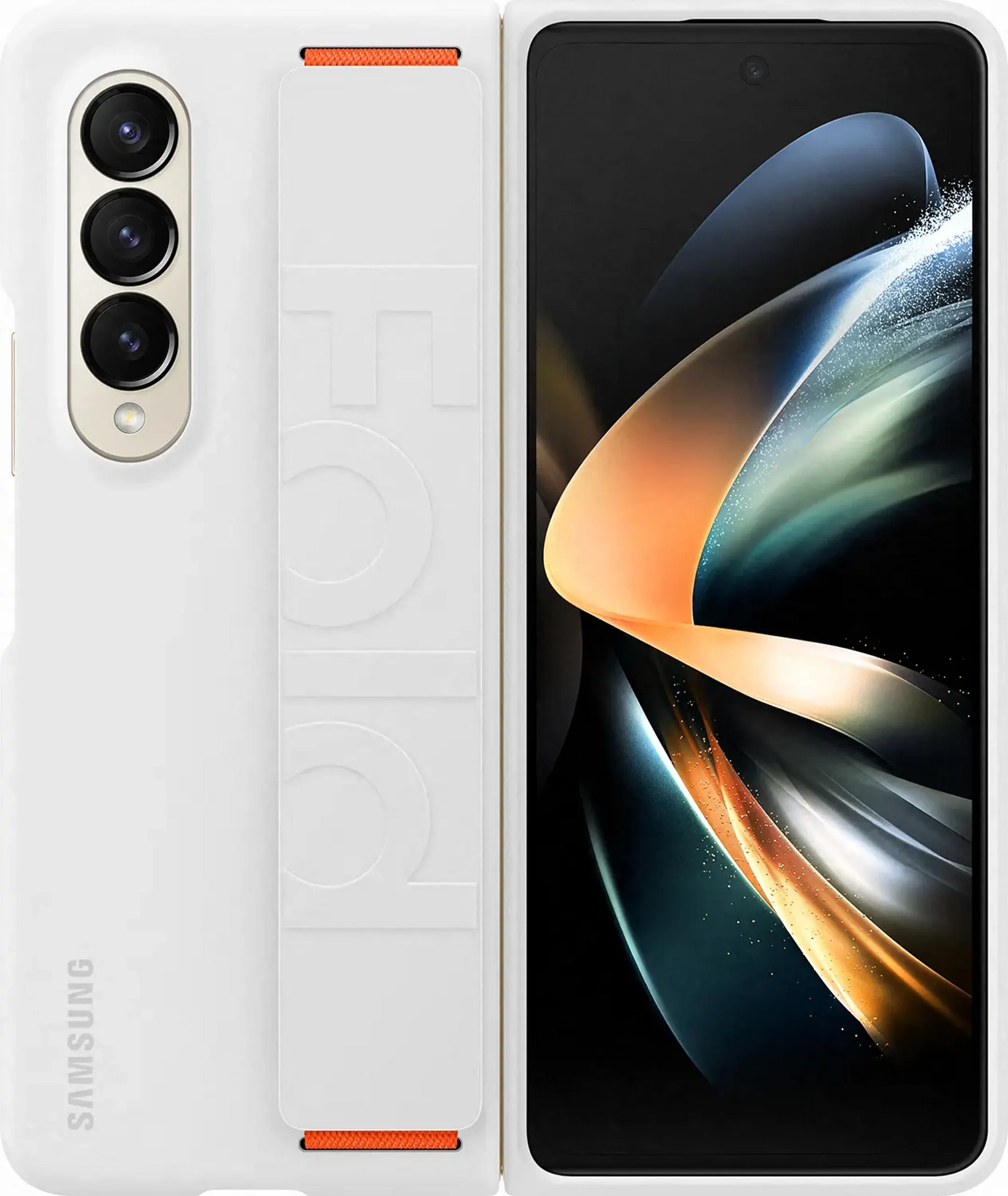 Silicone Grip cover pour Galaxy Z Fold4 - Blanc