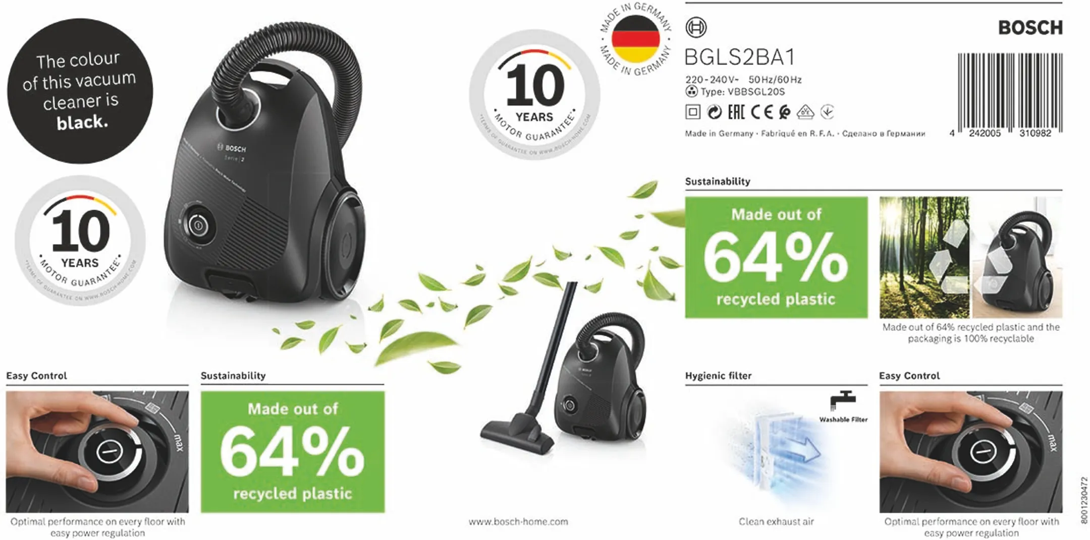 Bosch Aspirateur avec sac BGLS2BA1 image