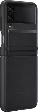 Flap Leather Cover pour Galaxy Z Flip4 - Noir