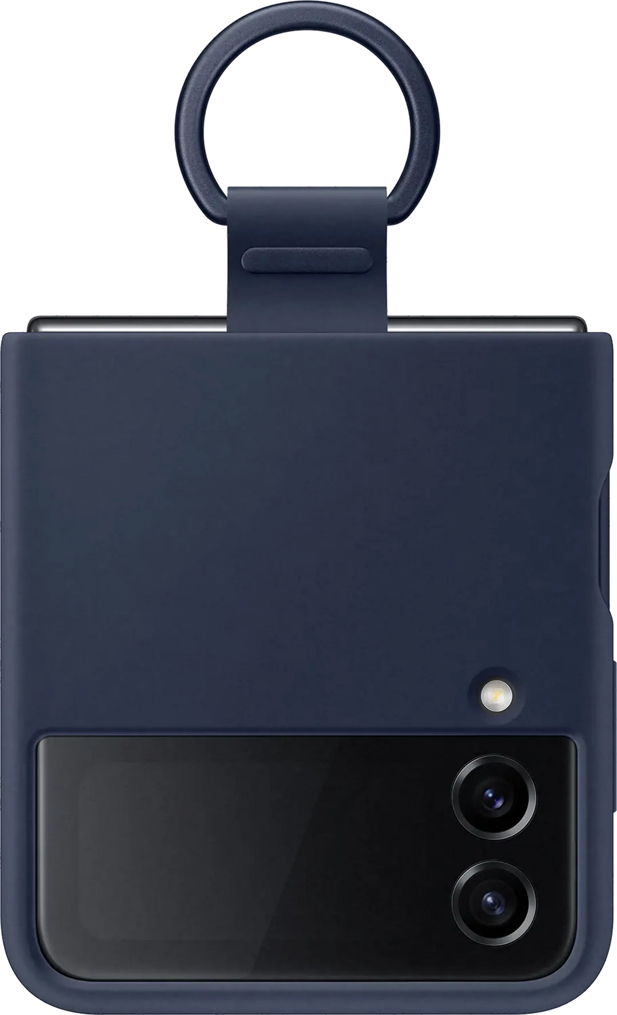 Silicone Cover met Ring voor Galaxy Z Flip4 - Navy