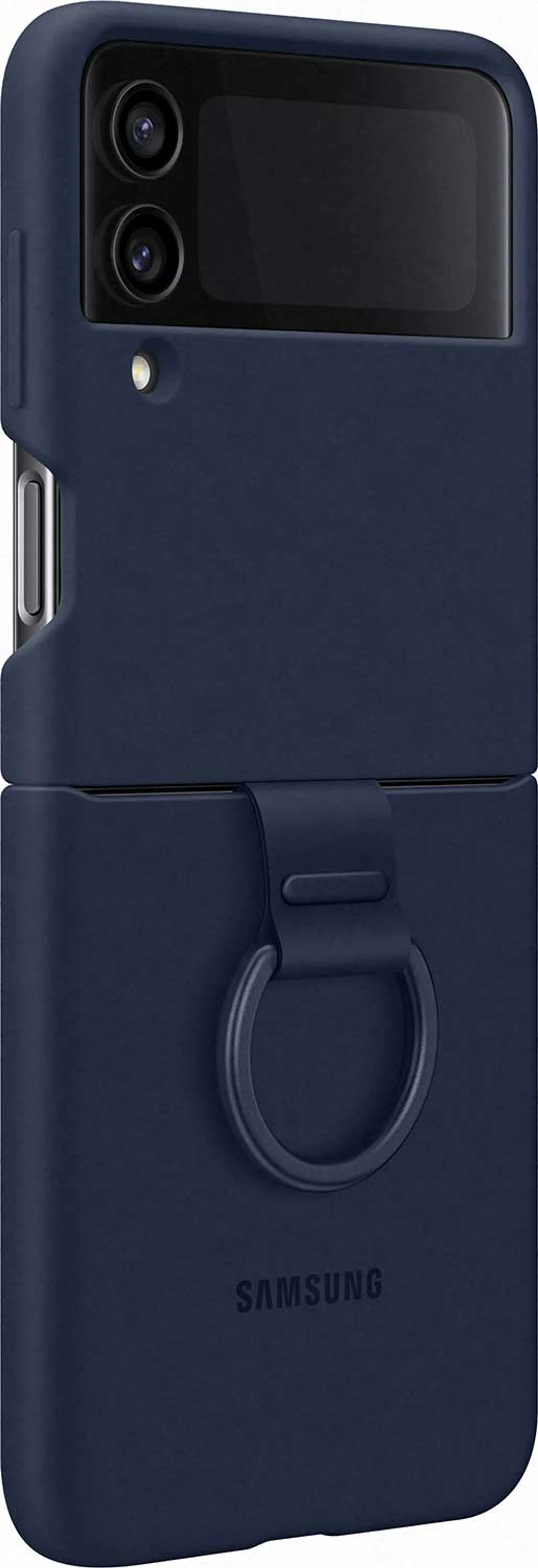 Silicone Cover met Ring voor Galaxy Z Flip4 - Navy