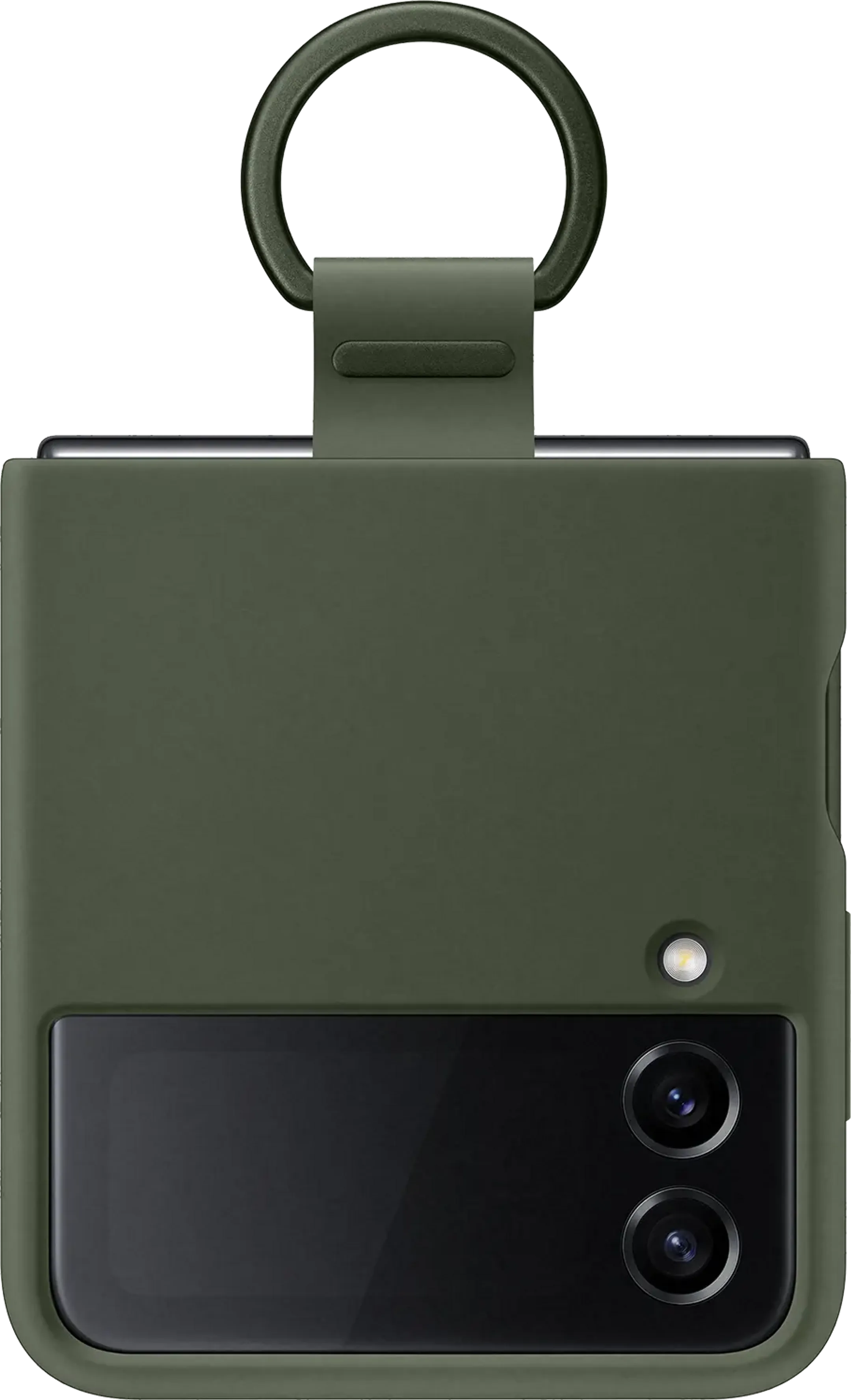 Silicone Cover met Ring voor Galaxy Z Flip4 - Kaki