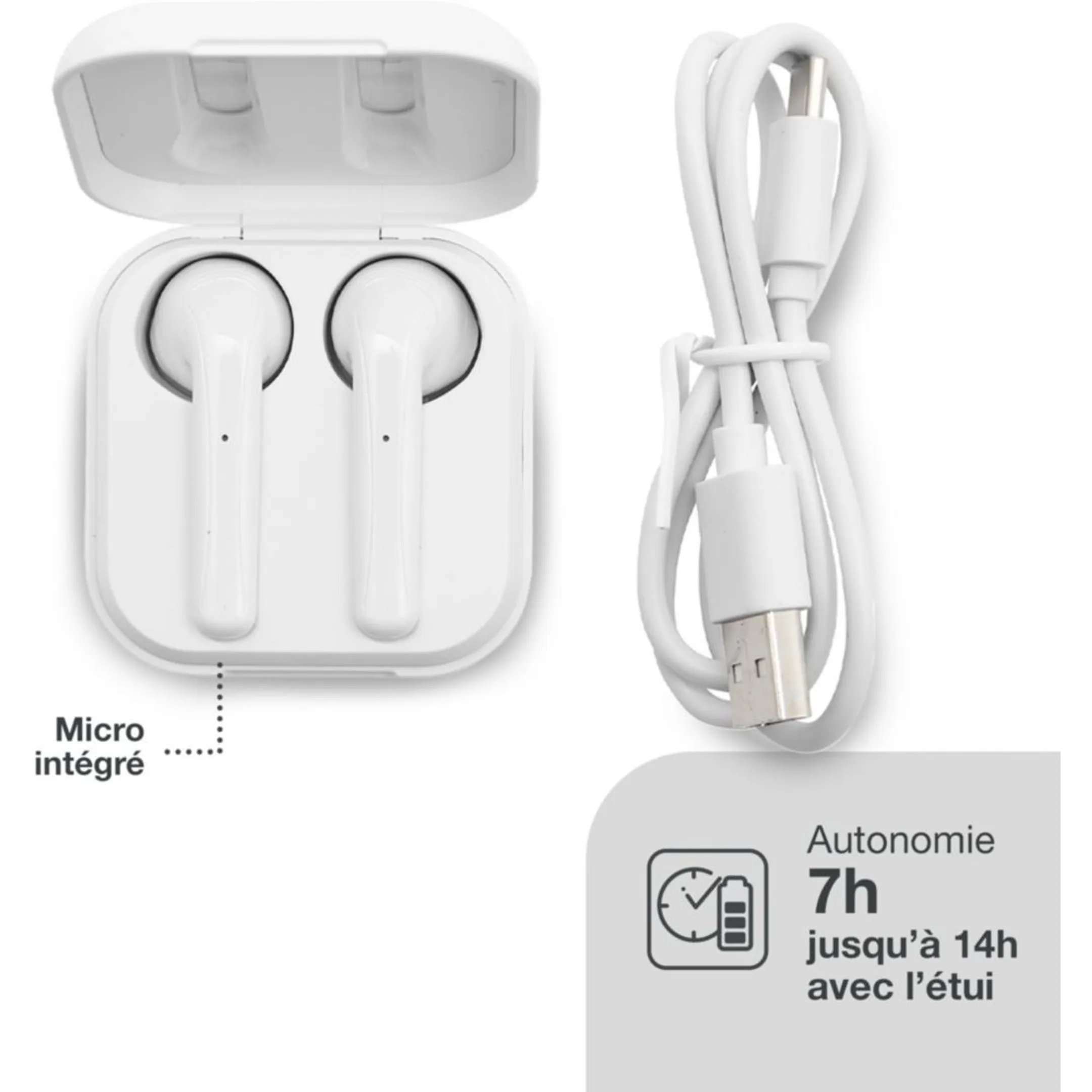 Essentiel-B Écouteurs sans fil EBTWS00 - Blanc image