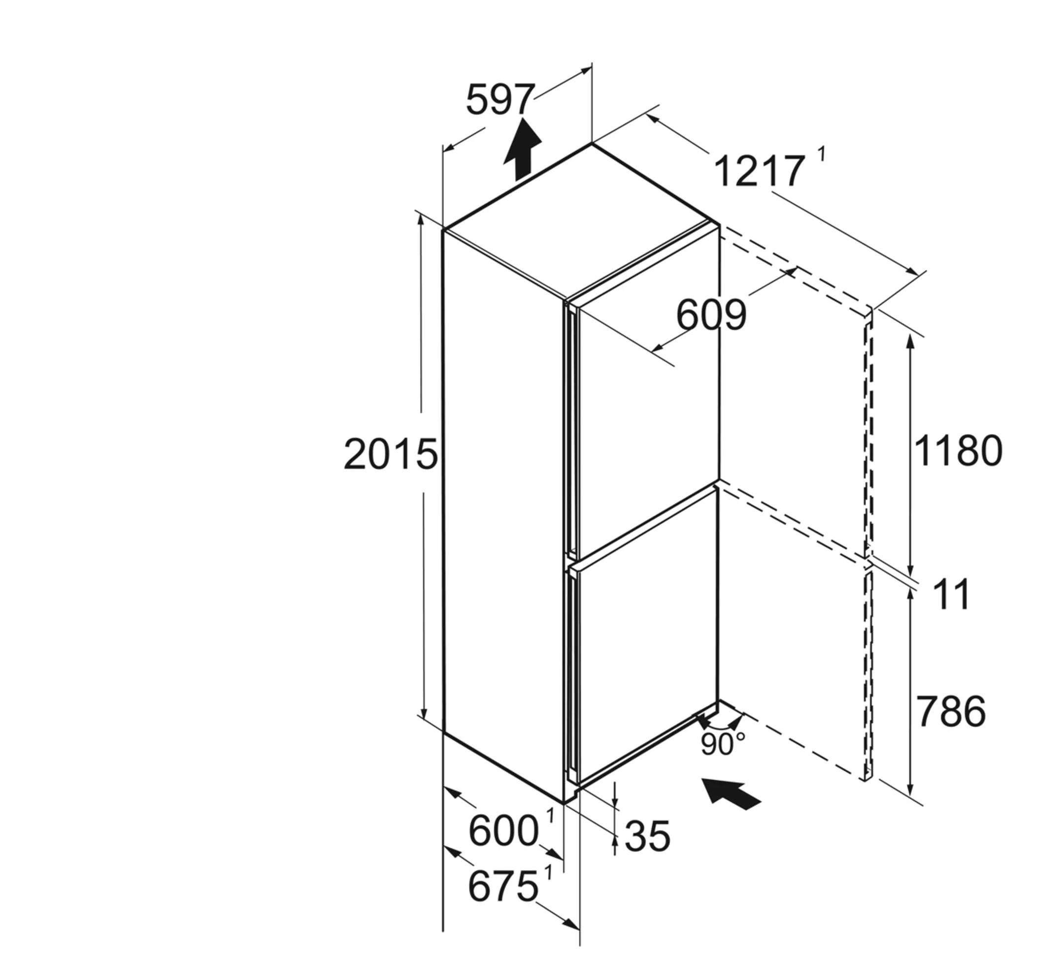 Liebherr Combi frigo congélateur CBNsfd 5733 Plus image