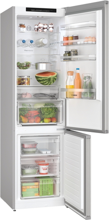 Bosch Koelkast met diepvries KGN392LBF Serie 4 Total No-frost 203 cm rvs look, foto 2
