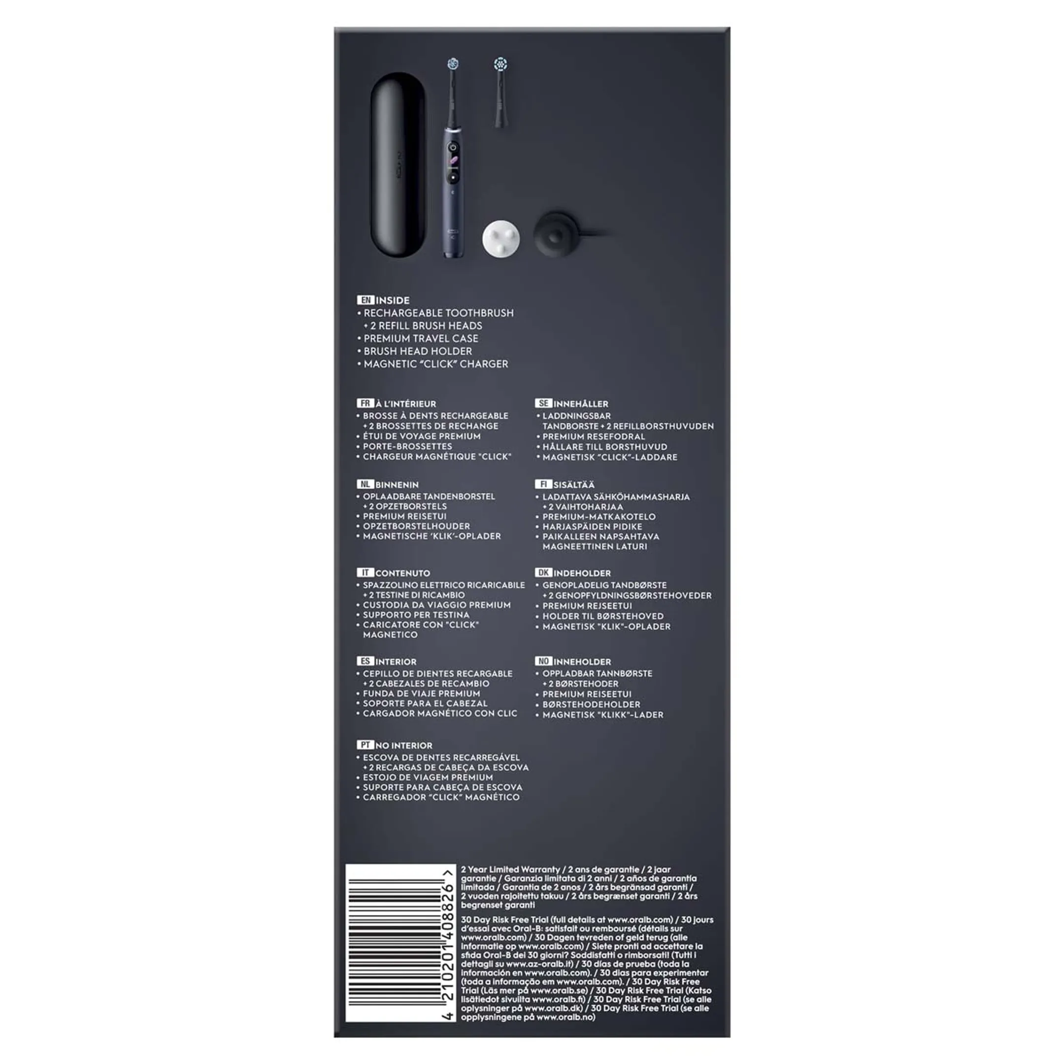 Oral-B Brosse à dents électrique IO8S BLACK ONYX (+1 REFILL) image