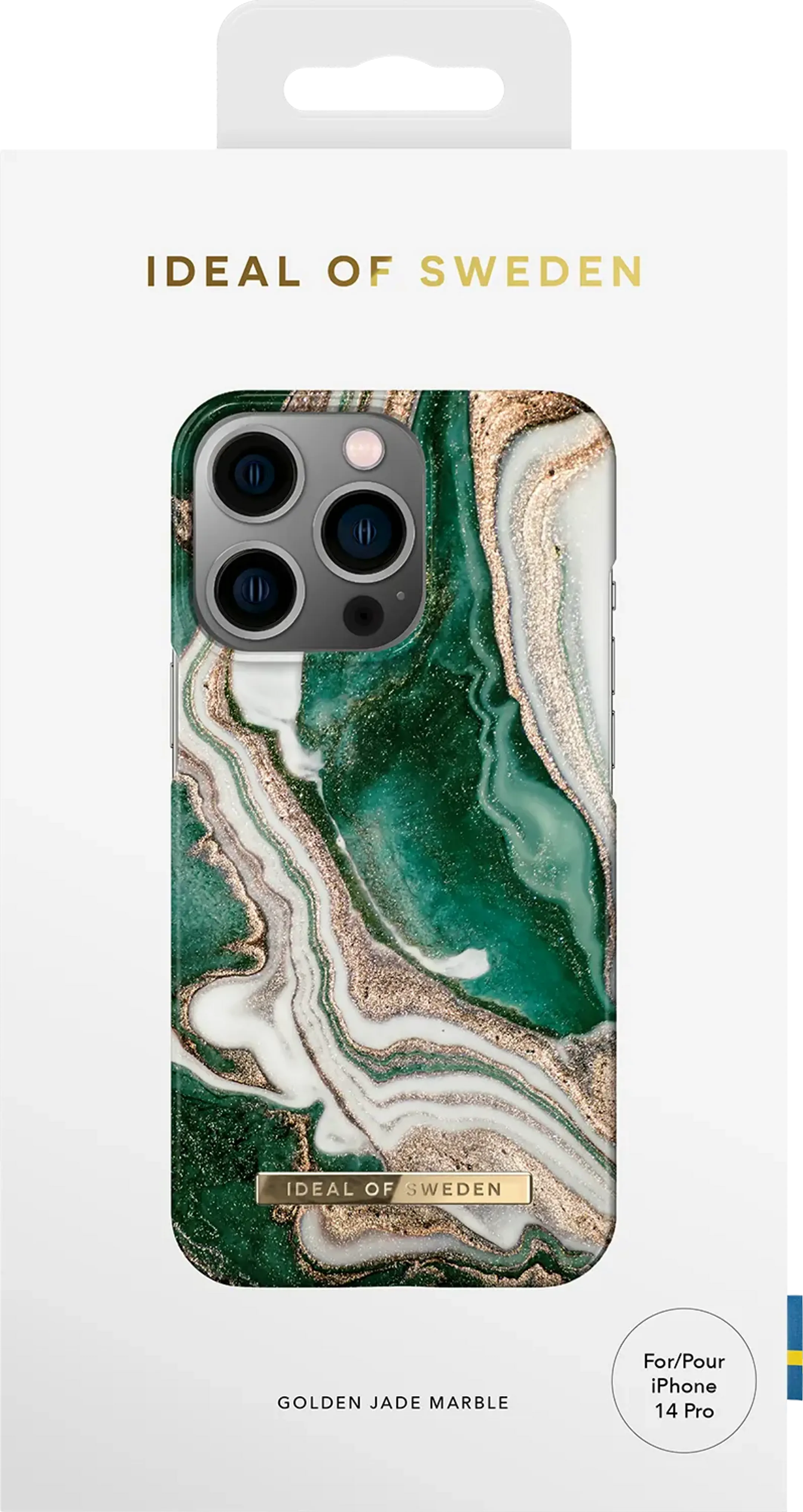 iDeal of Sweden Coque pour iPhone 14 Pro - Golden Jade Marble image