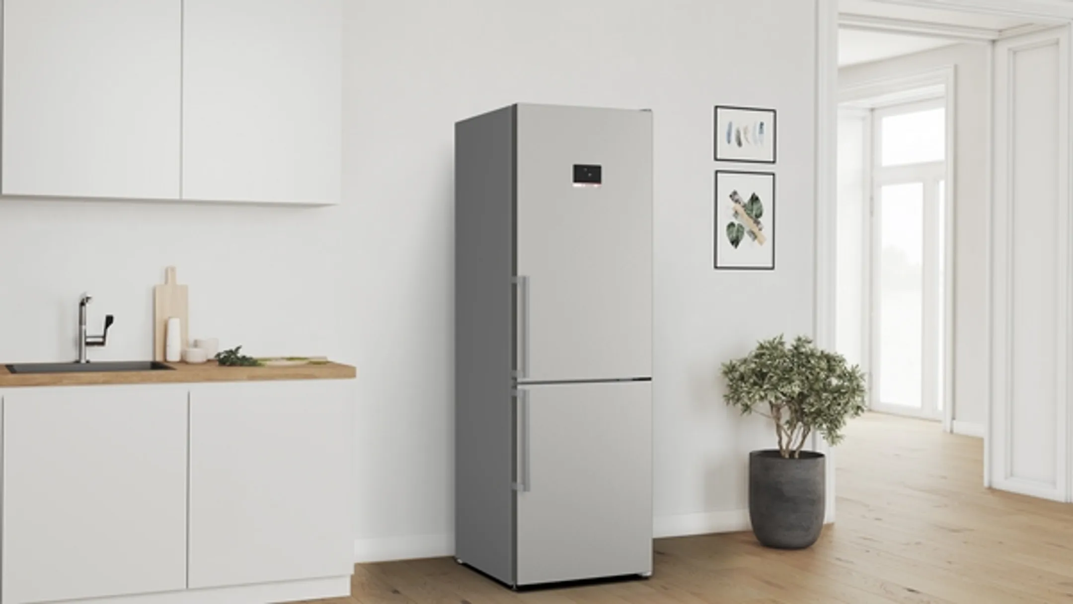 Bosch Frigo avec congélateur KGN367ICT Serie 4 Total No-frost 186 cm image