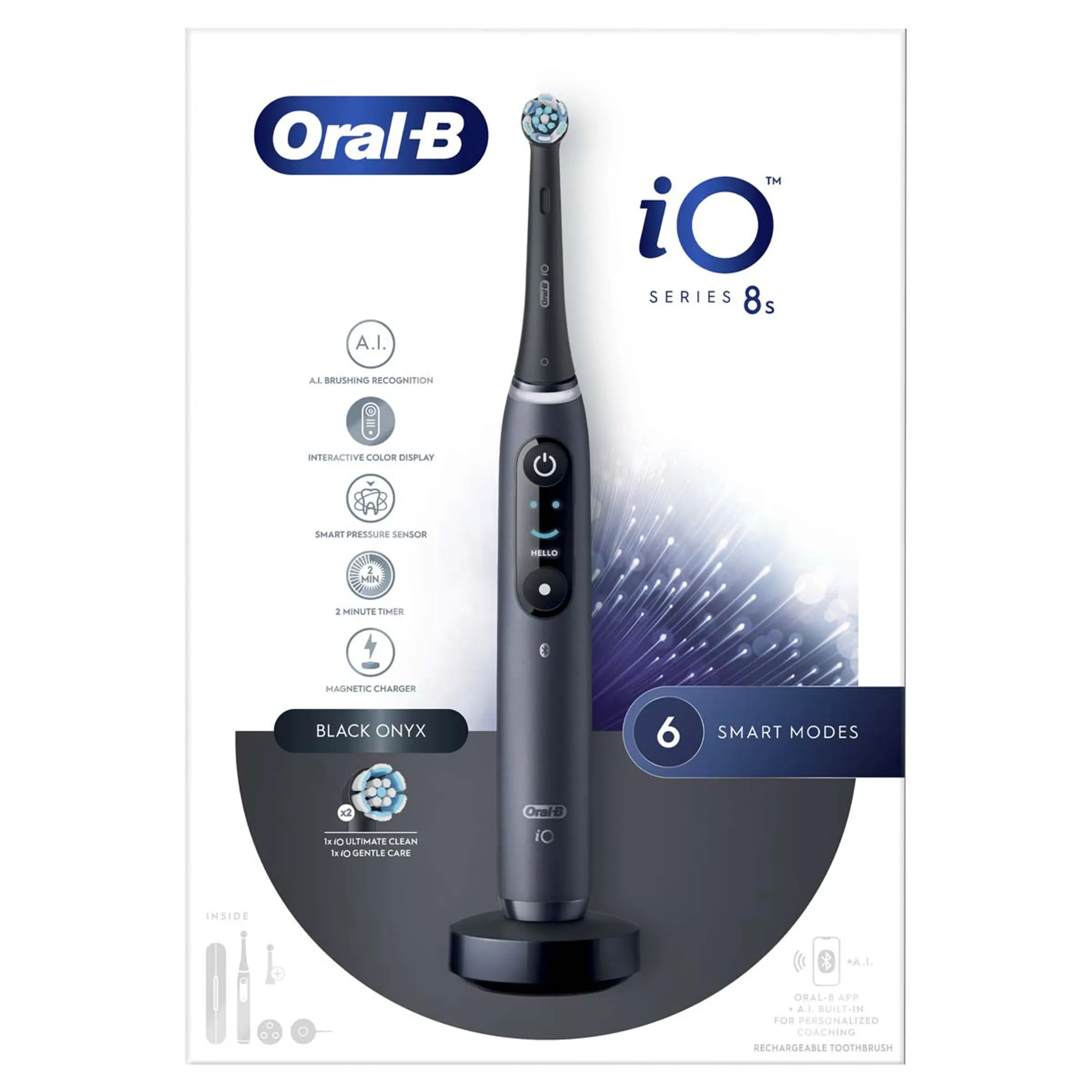 Oral-B Brosse à dents électrique IO8S BLACK ONYX (+1 REFILL) image