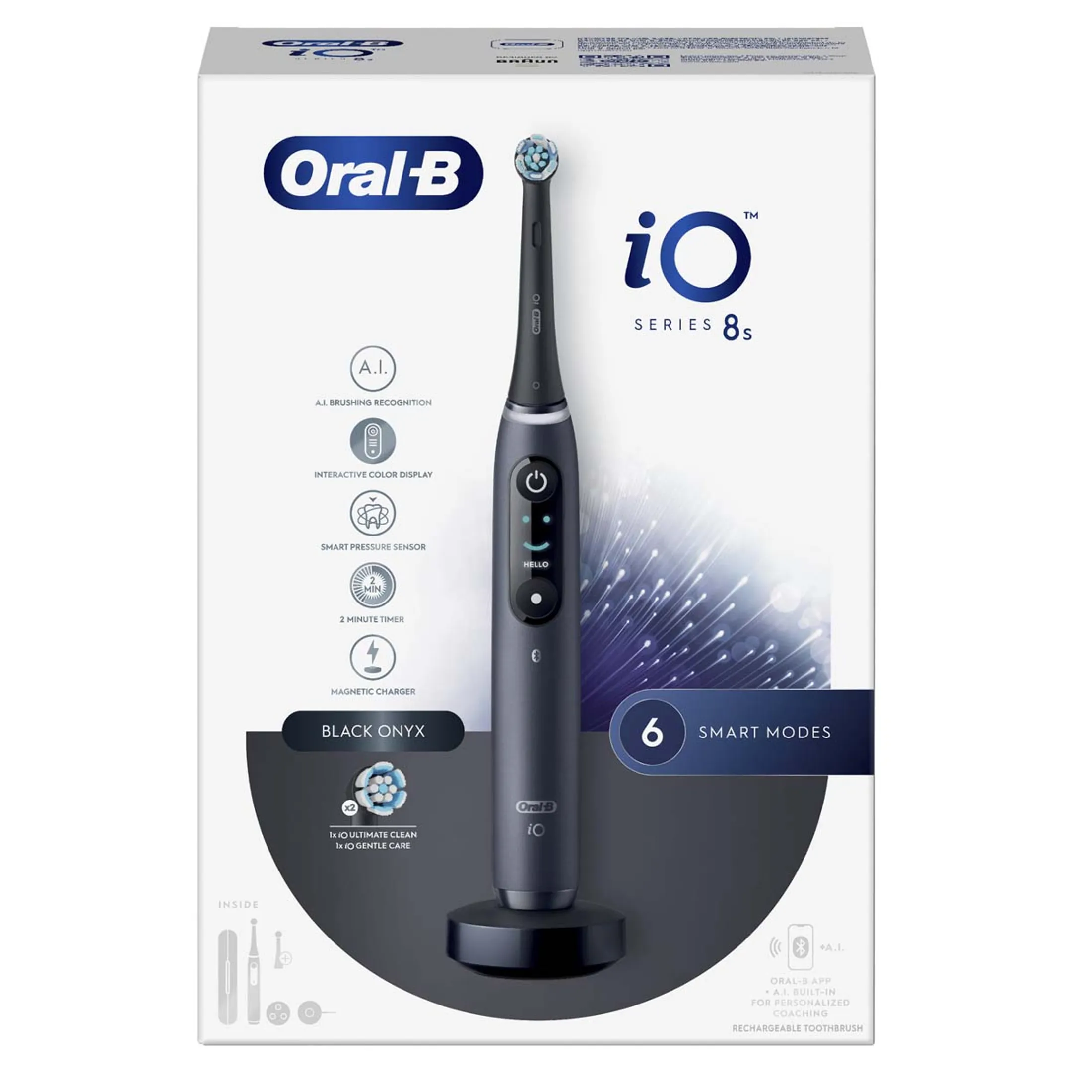 Oral-B Brosse à dents électrique IO8S BLACK ONYX (+1 REFILL) image
