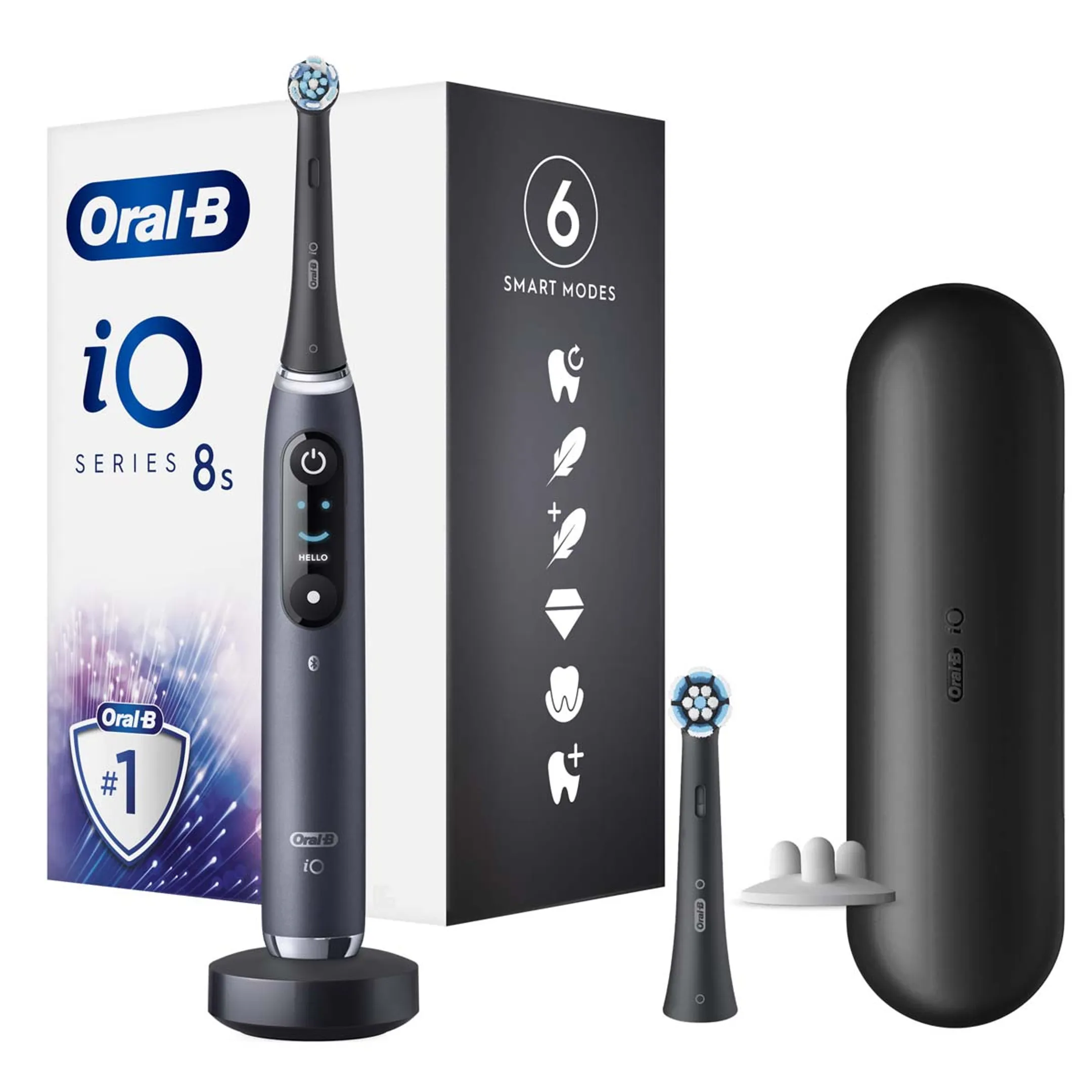 Oral-B Brosse à dents électrique IO8S BLACK ONYX (+1 REFILL) image