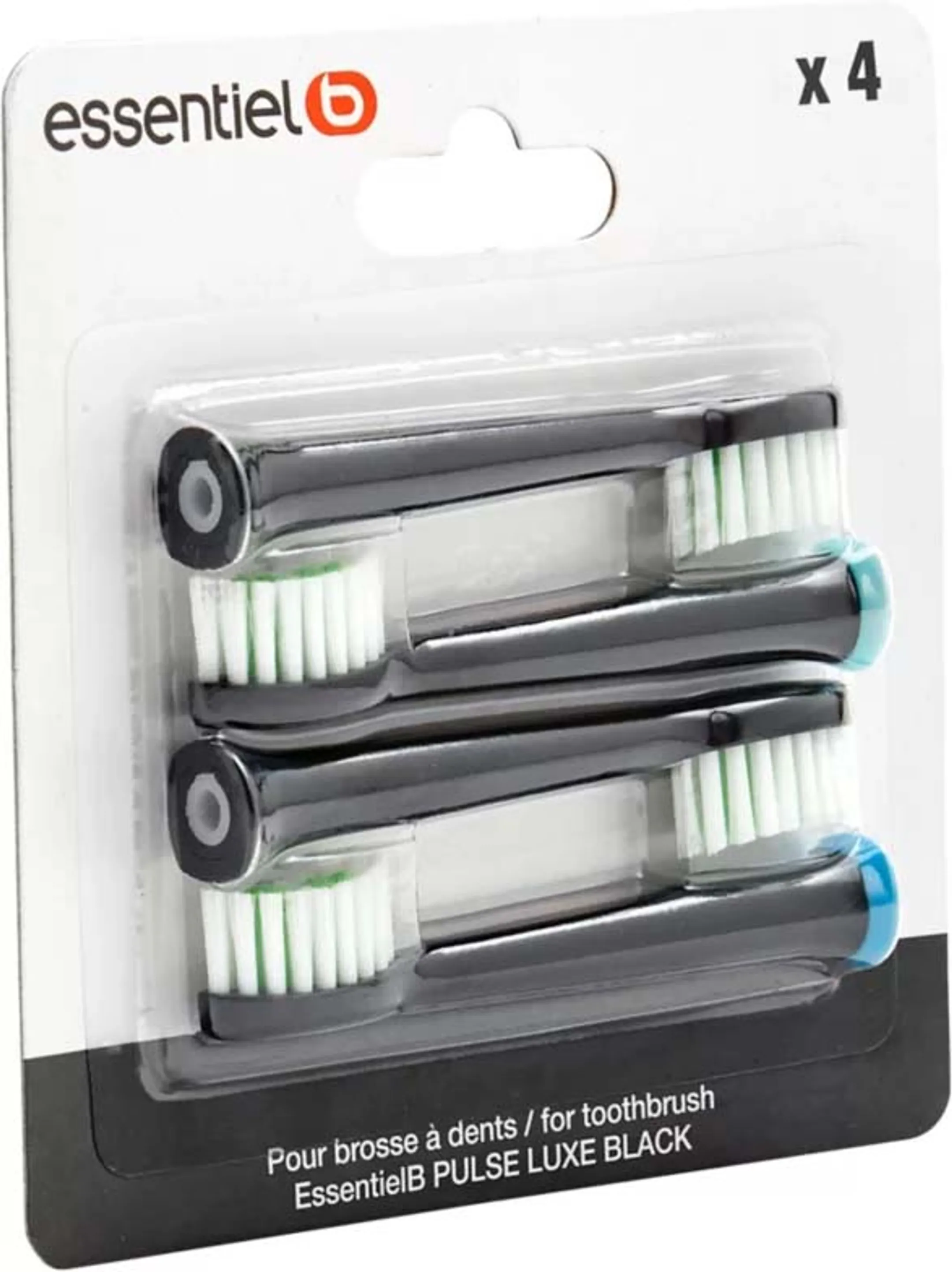 Essentiel-B Opzetborstel 4 stuks zwart voor Pulse Lux image