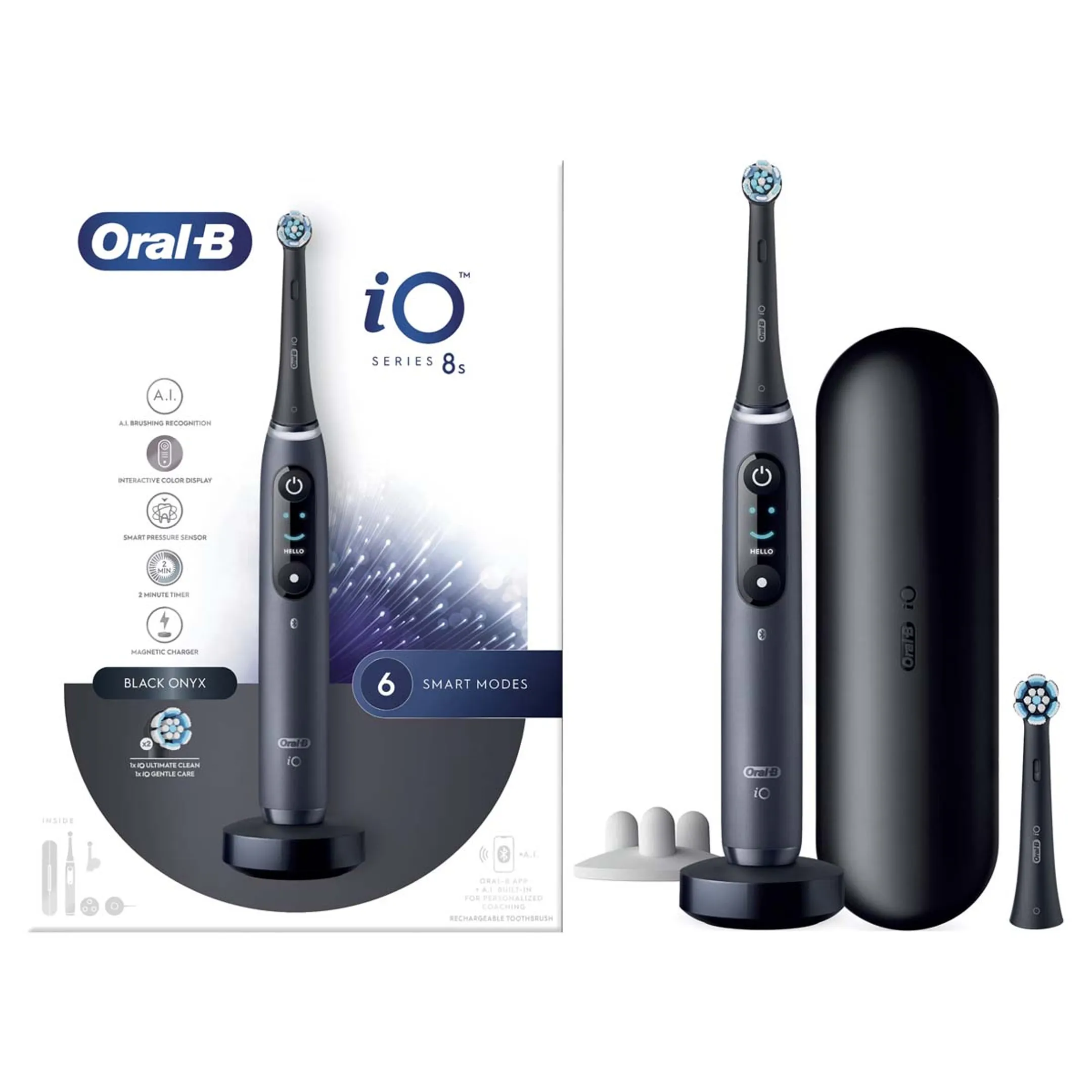 Oral-B Brosse à dents électrique IO8S BLACK ONYX (+1 REFILL) image