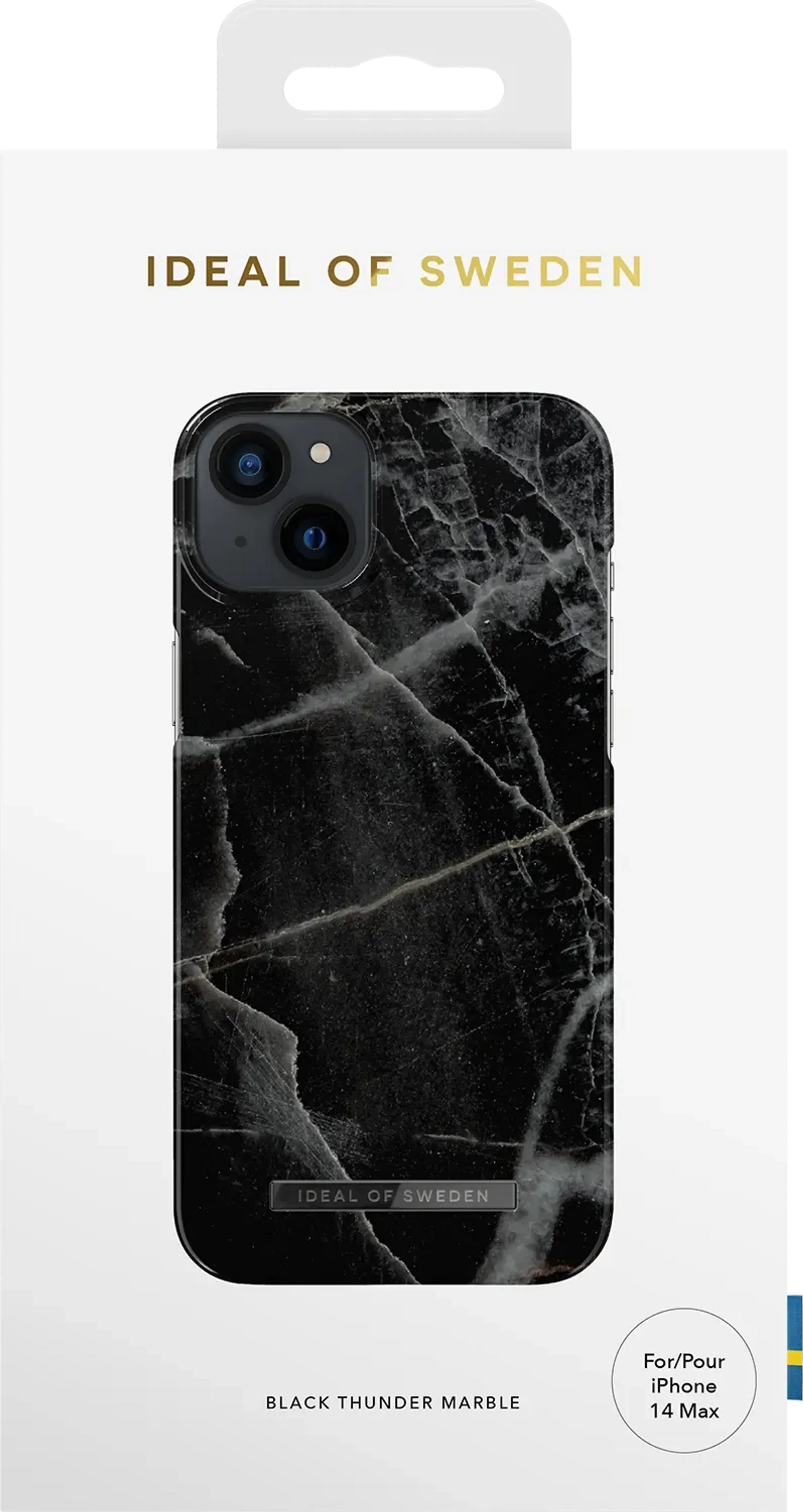 iDeal of Sweden Backcover voor iPhone 14 Plus - Black Thunder Marble image