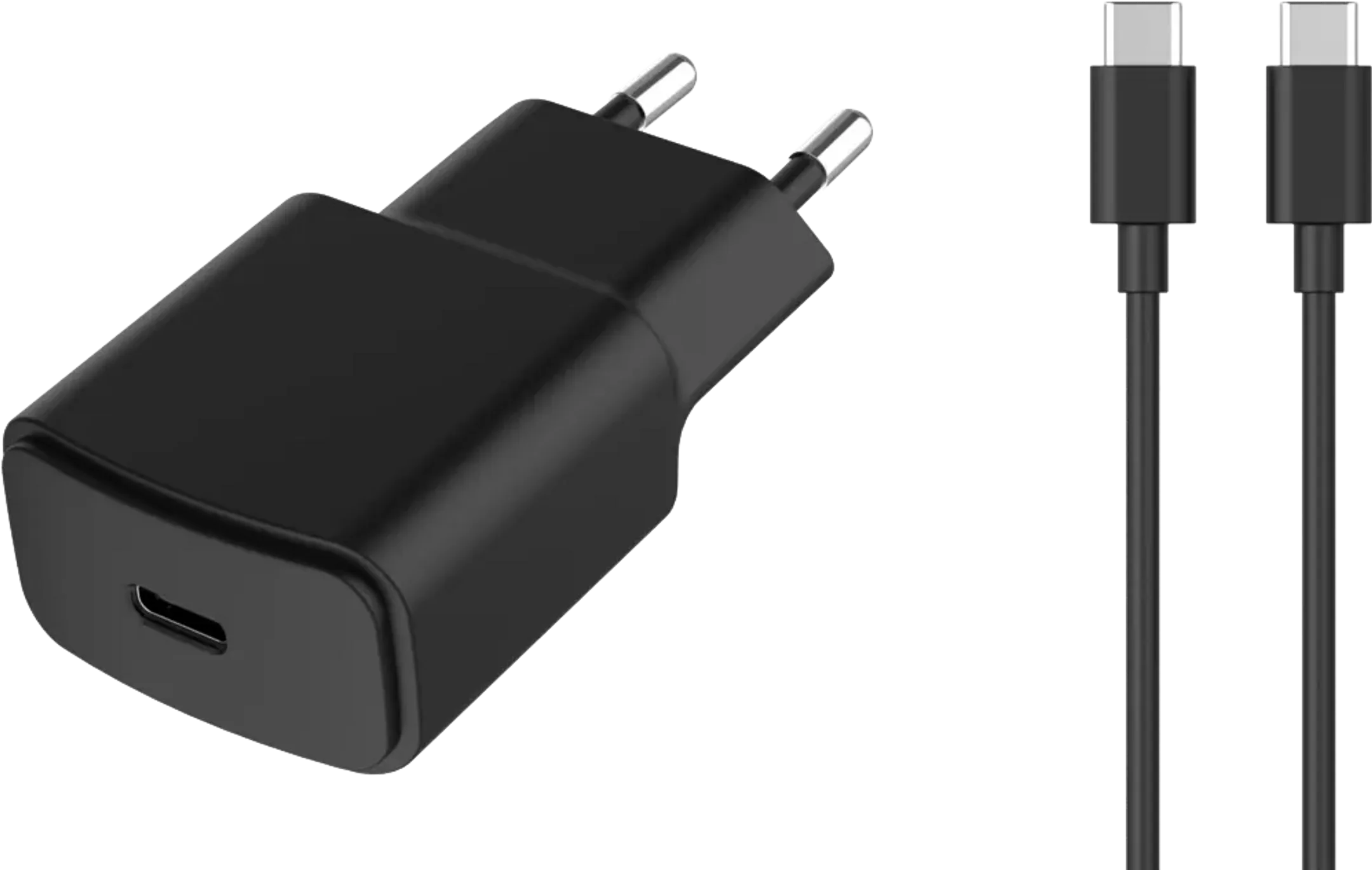 Bundle product Chargeur secteur USB C 20 W + câble USB C