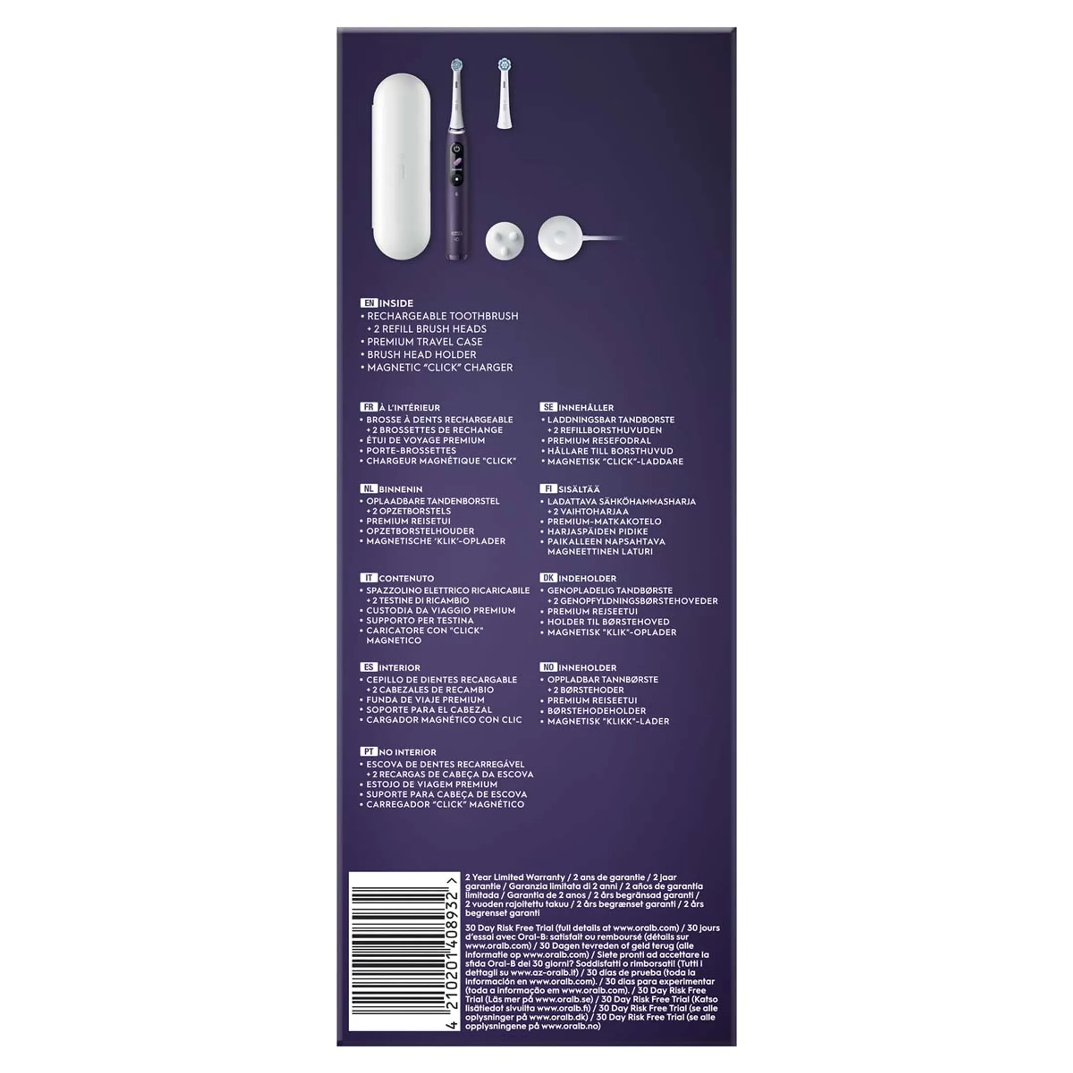 Oral-B Elektrische tandenborstel IO8S VIOLET AMET (+1 REFILL) image