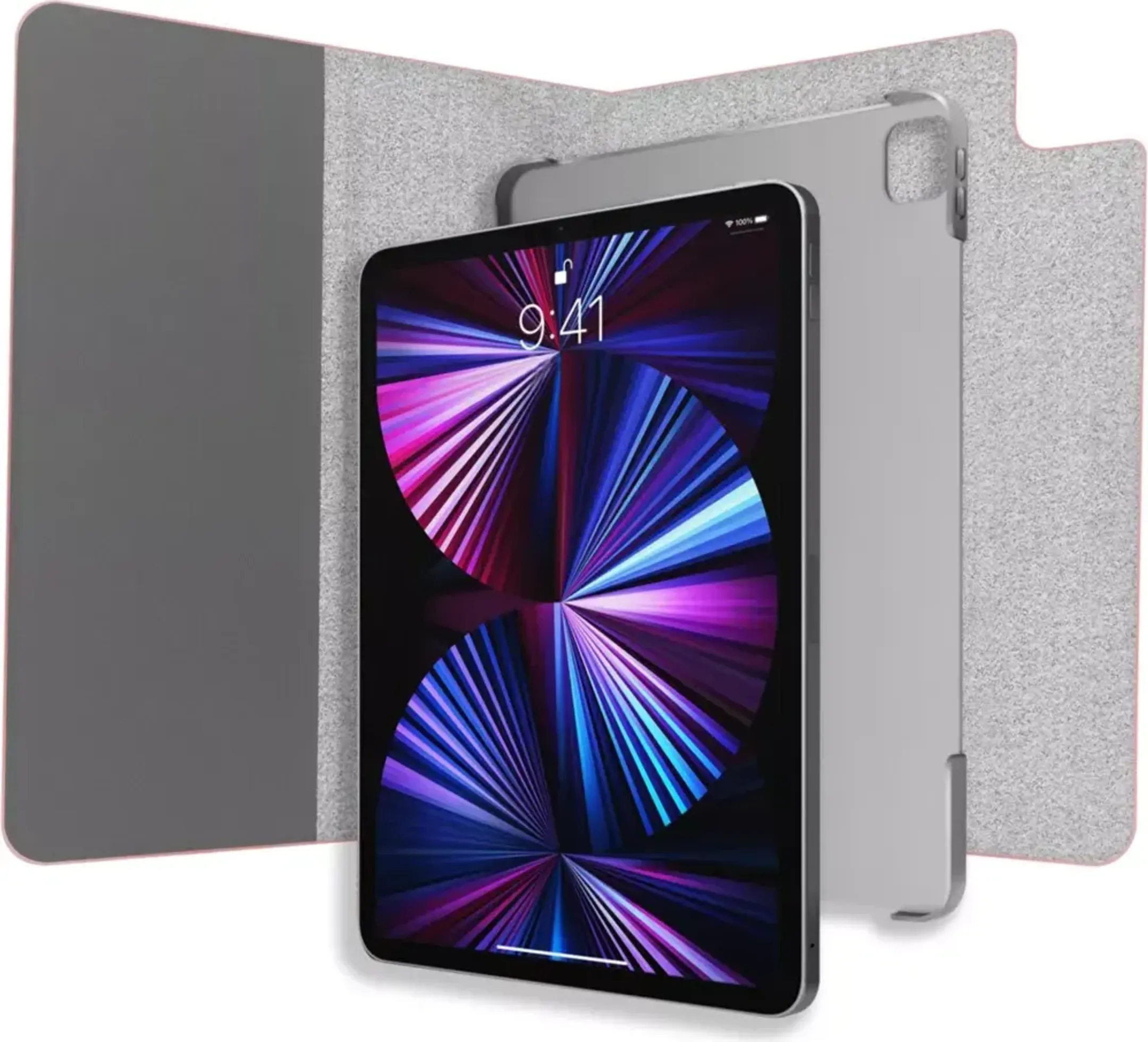 Adeqwat Étui livre 2-en-1 pour iPad Pro (2021) - Rose image