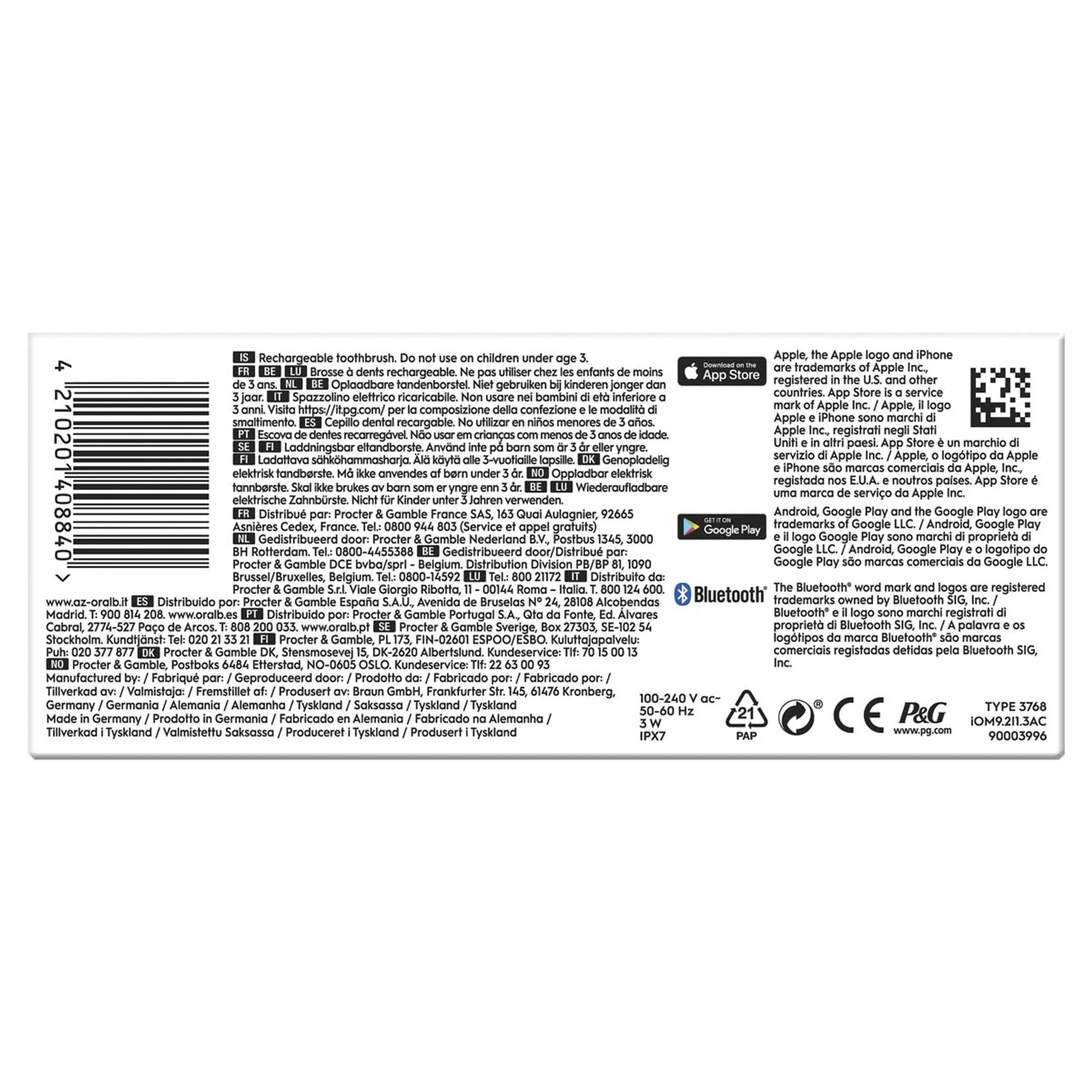 Oral-B Brosse à dents électrique IO9S White Alab (+1 Refill) image