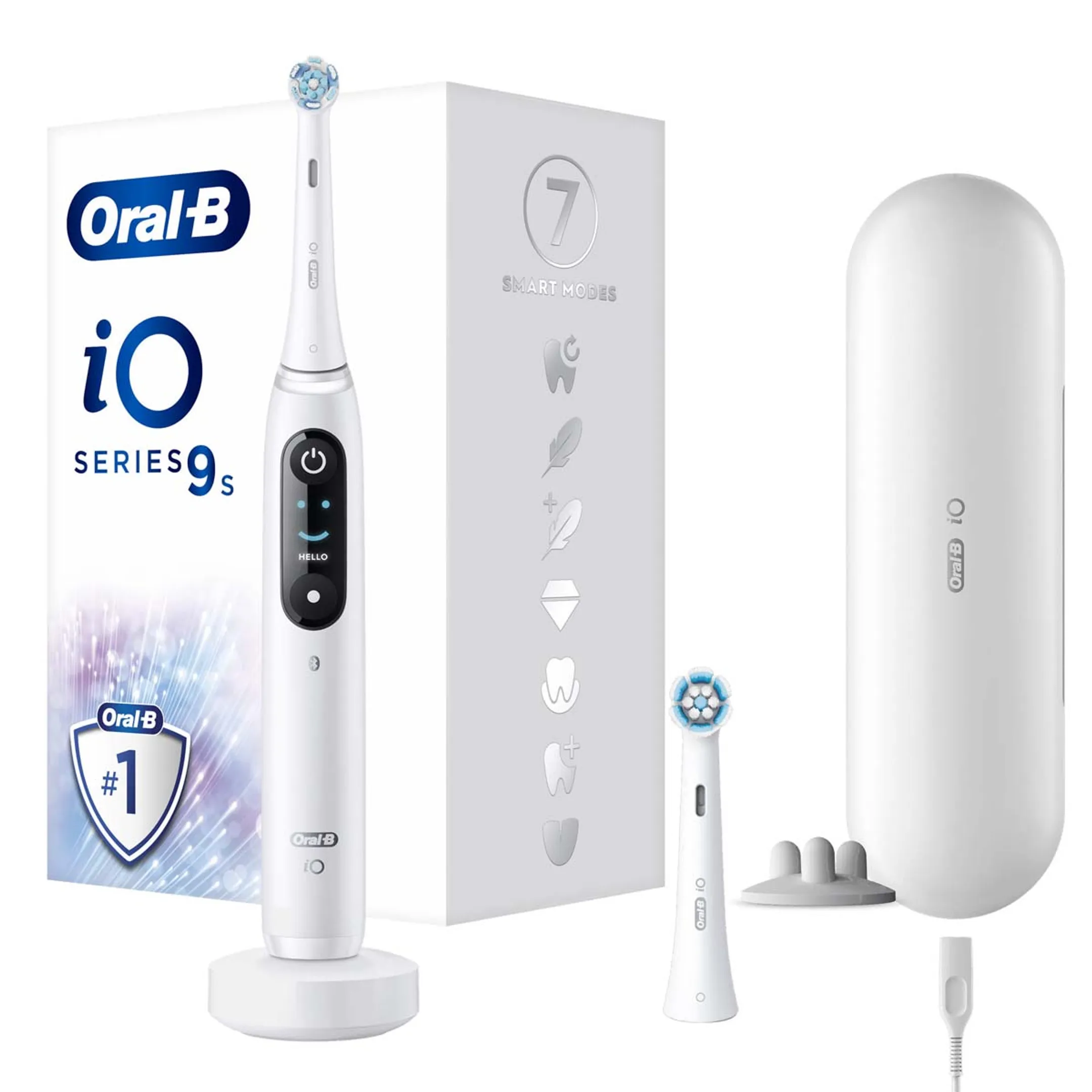 Oral-B Brosse à dents électrique IO9S White Alab (+1 Refill) image
