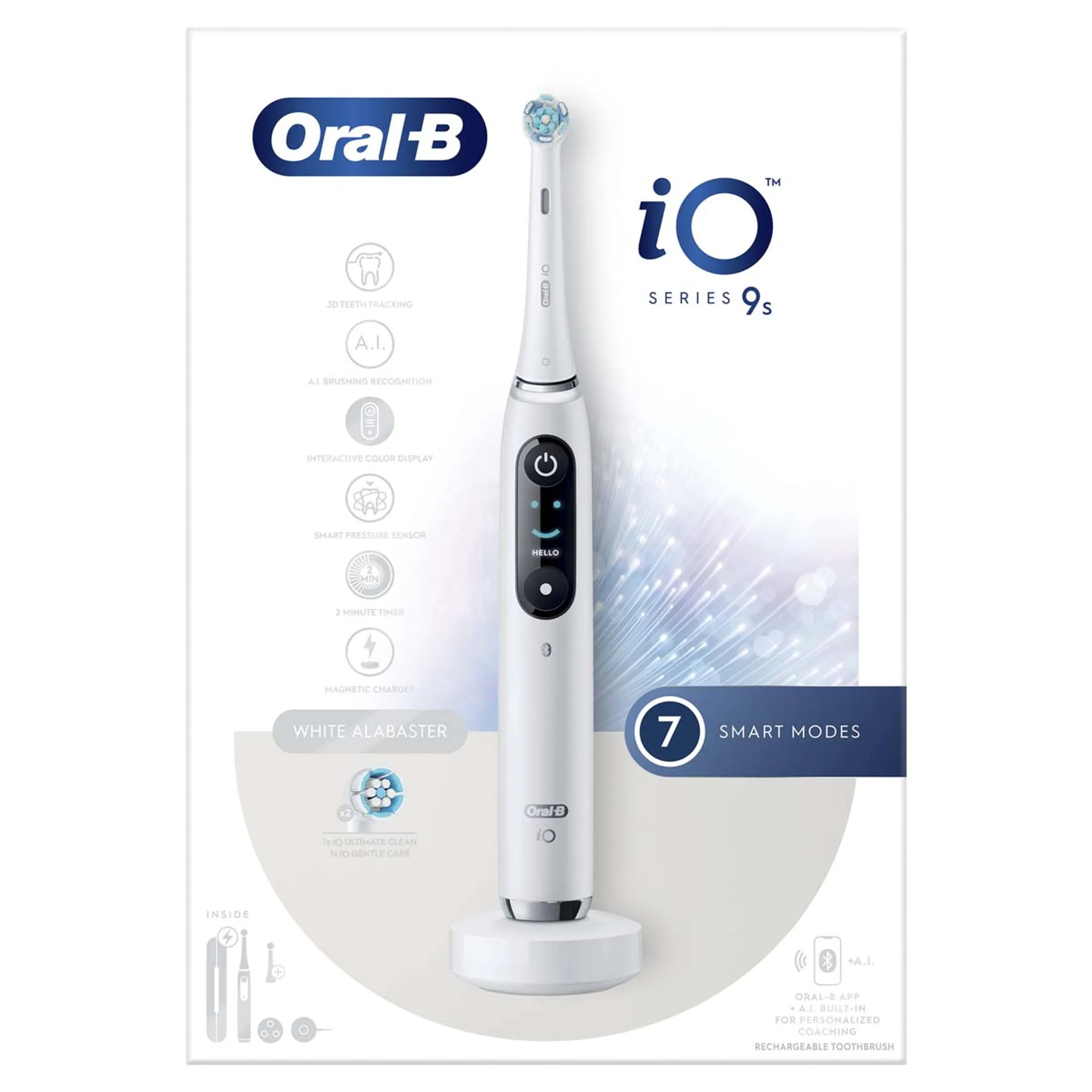 Oral-B Brosse à dents électrique IO9S White Alab (+1 Refill) image