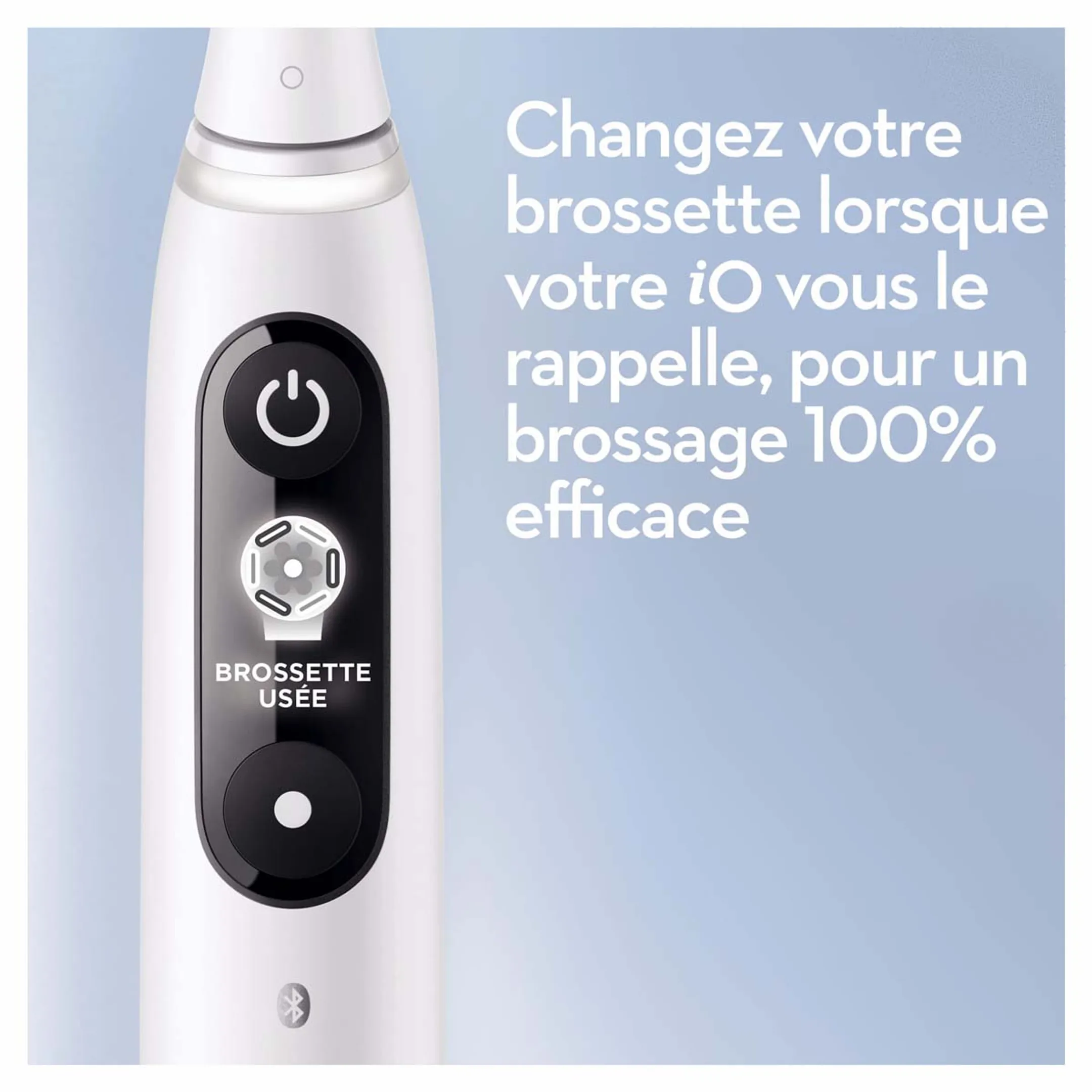 Oral-B Brosse à dents électrique IO7S WHITE ALAB (+1 REFILL) image