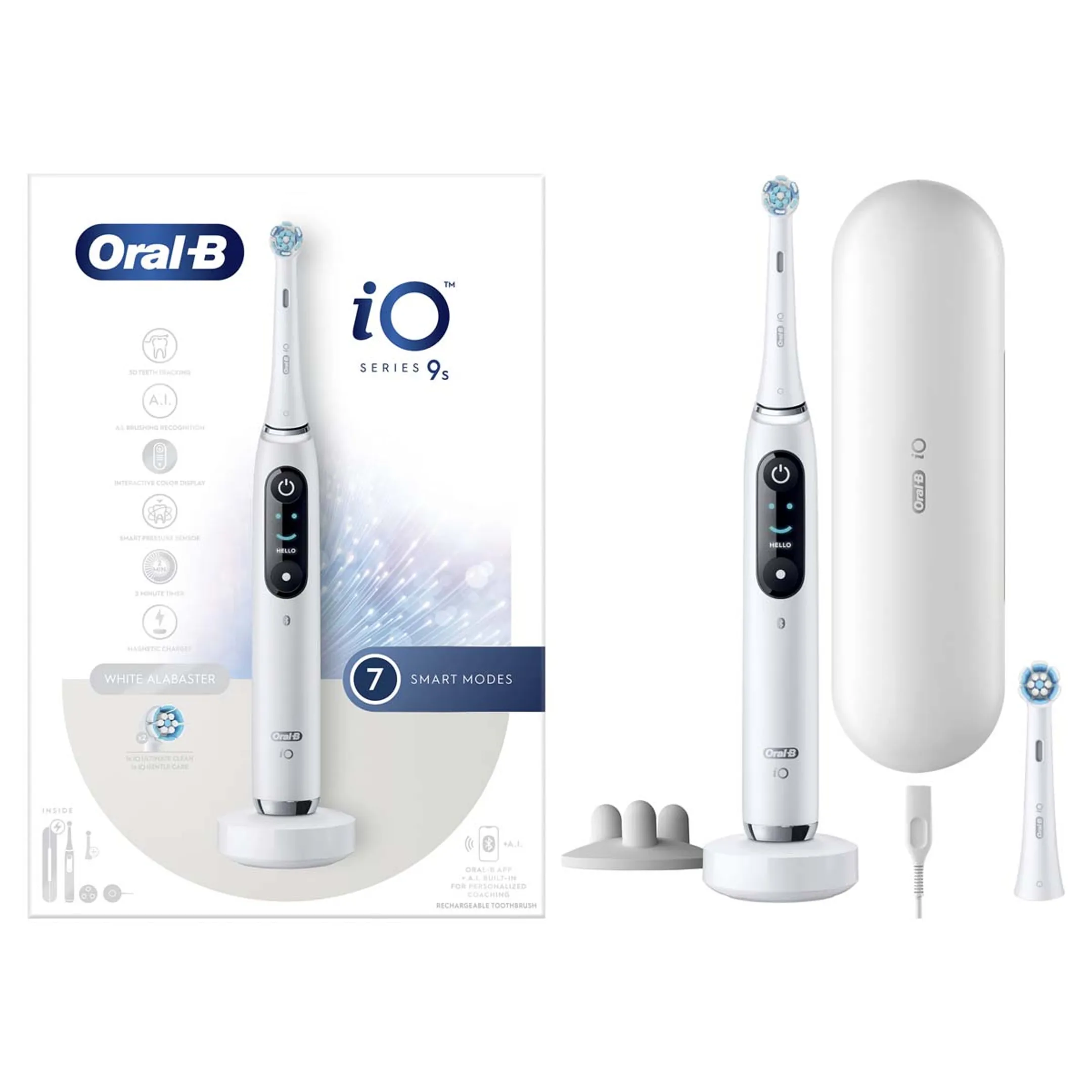 Oral-B Brosse à dents électrique IO9S White Alab (+1 Refill) image