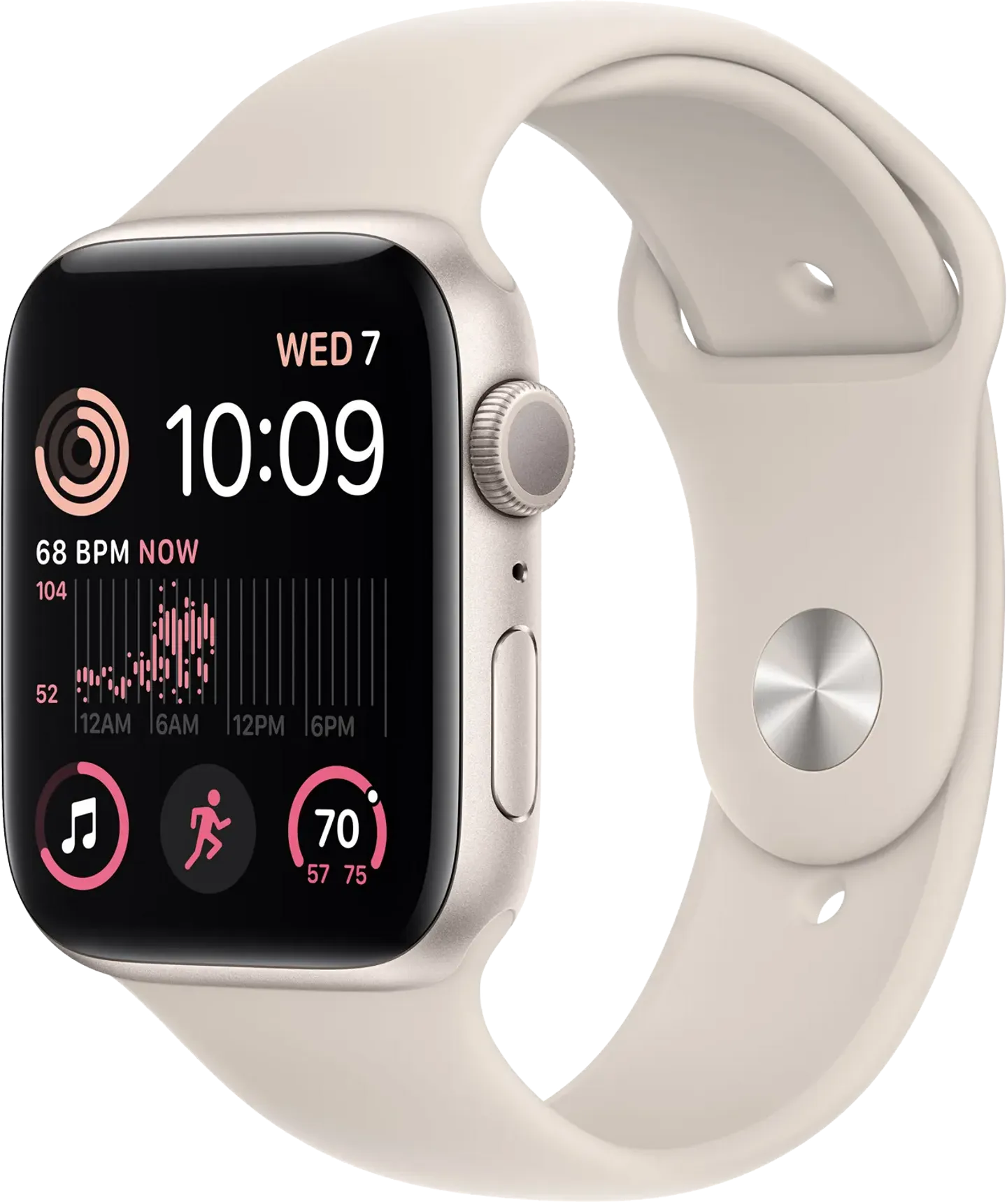 Apple Watch SE (2022) 44mm Starlight Aluminium/Starlight Sport Band