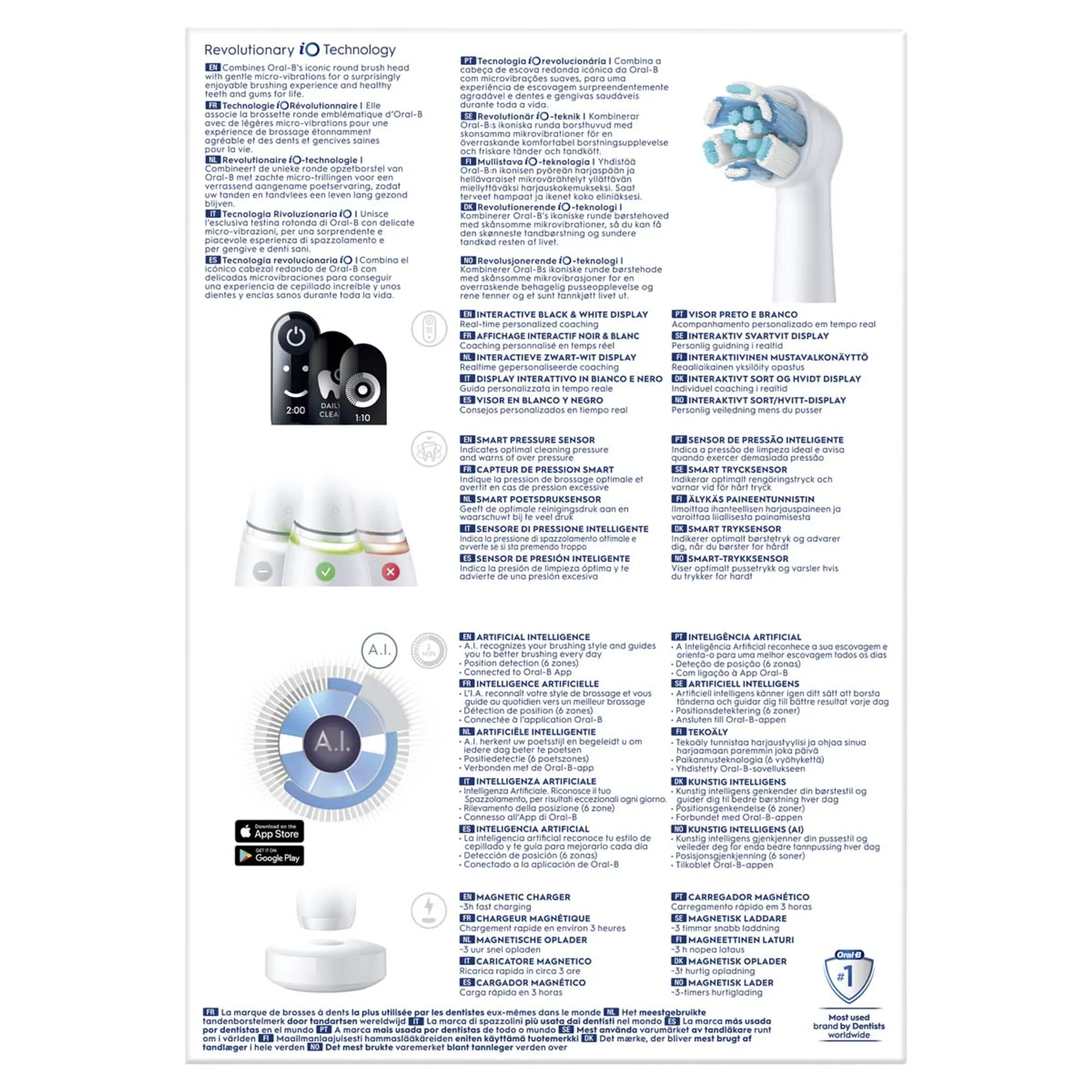 Oral-B Brosse à dents électrique IO7S WHITE ALAB (+1 REFILL) image