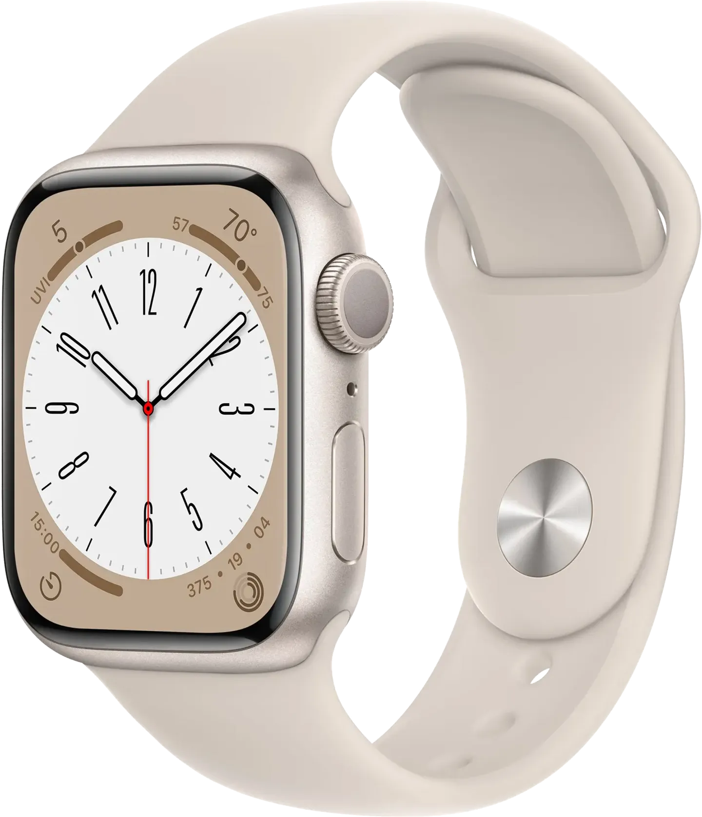 Apple Watch Series 8 - 41mm Starlight Aluminium/Starlight Sport Band ...