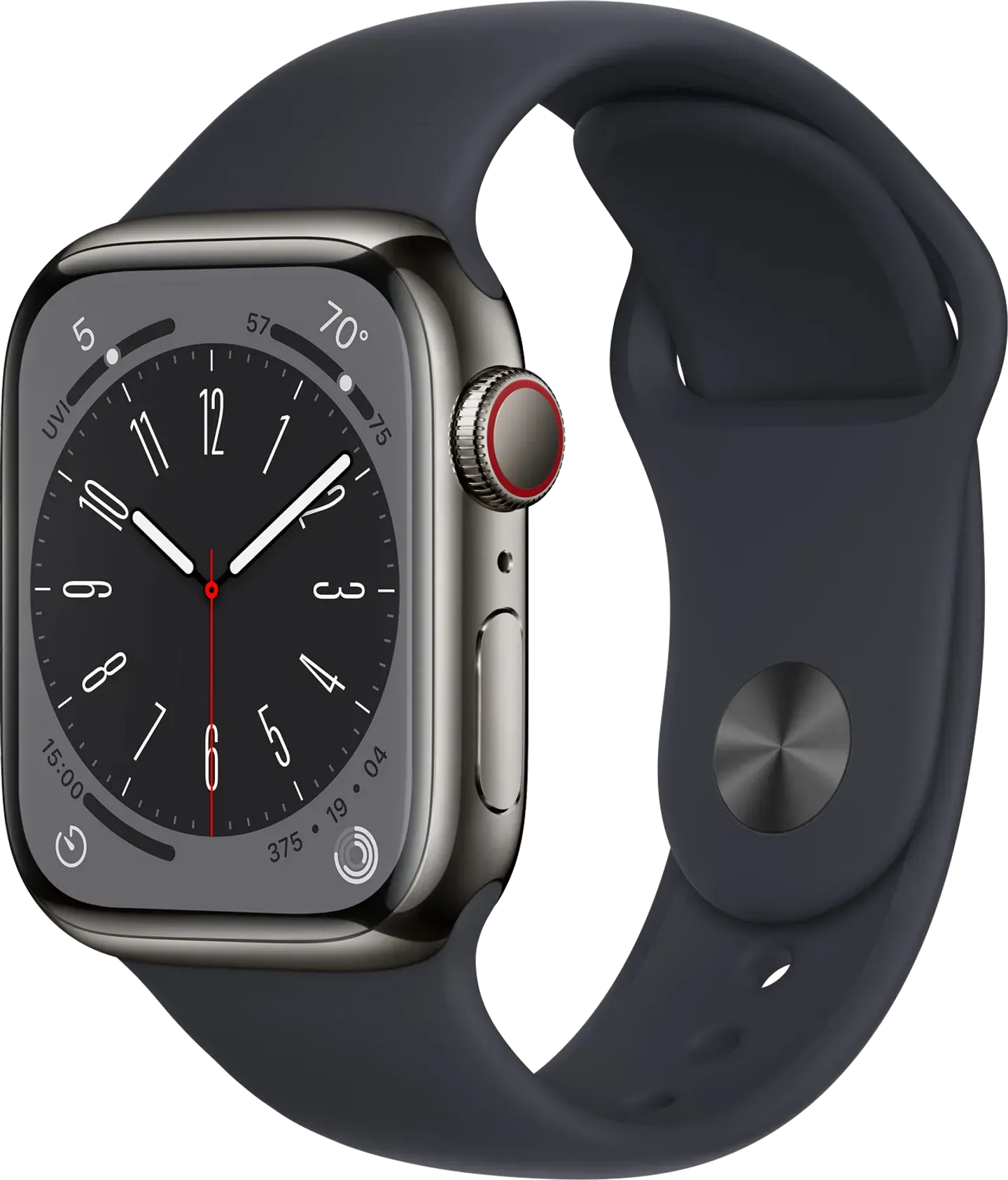 Apple Watch Series 8 LTE 41mm Graphite Stainless Steel/Midnight Sport